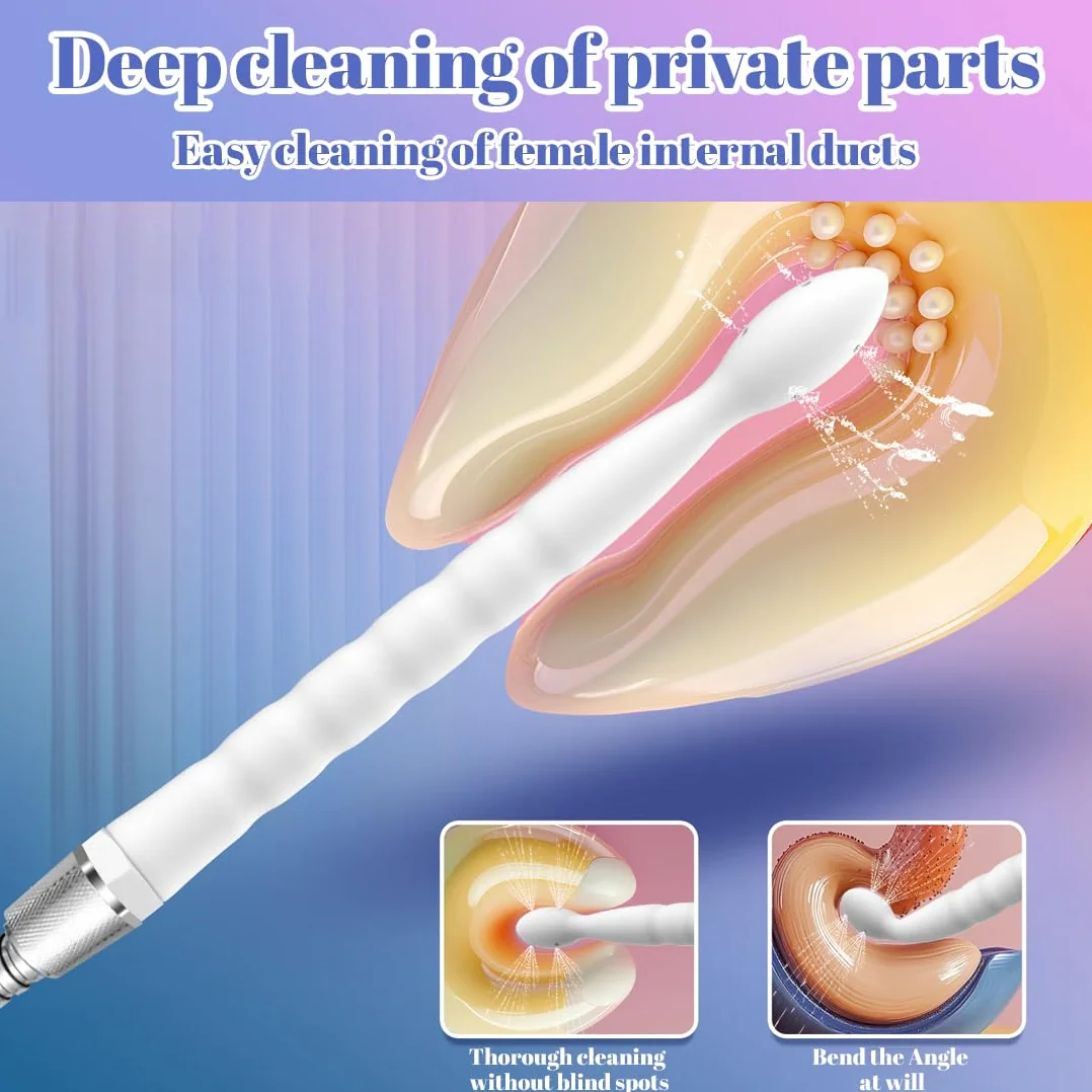 1 Pezzo Pulitore Vaginale Con 8 Fori,Silicone Doccetta Anale,Doccino Anale,Per la Pulizia Anale Colonic Sistema,Per Coppie Gay, Uomini e Donne(Bianco)