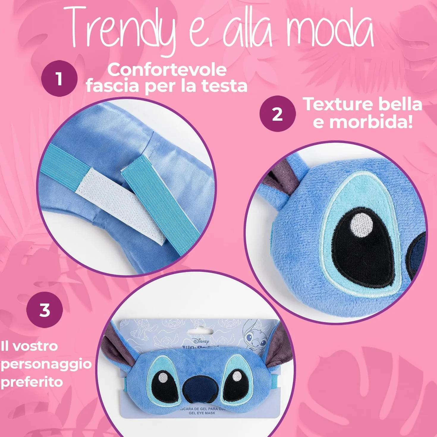 Mascherina Stitch per Dormire – Maschera Stitch Morbida e Confortevole – Accessori di Stitch per il Relax e il Riposo