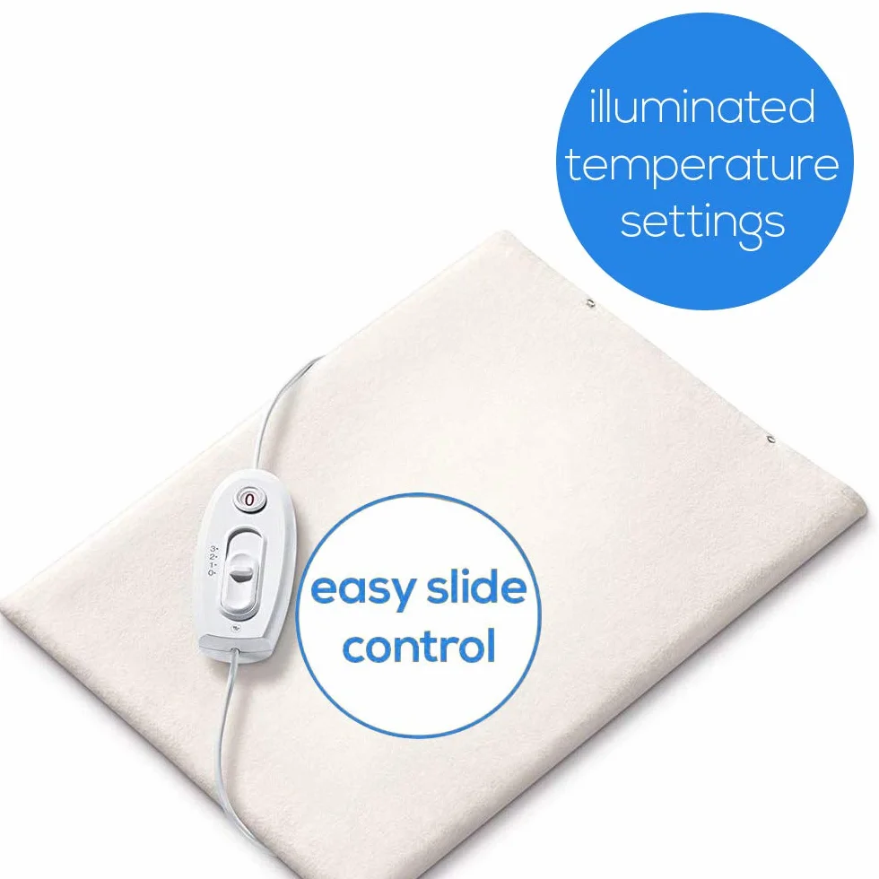 Sanitas SHK 18 Termoforo Elettrico 40x30 cm, 3 Livelli di Temperatura, Spegnimento Automatico, Protezione Surriscaldamento, Fodera in Cotone Lavabile, Certificato Oeko-Tex