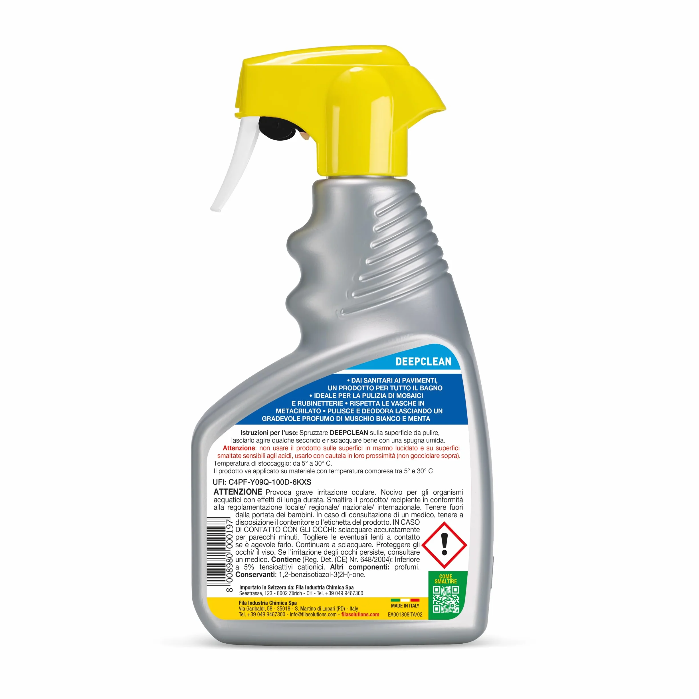 DeepClean Spray Anticalcare per Bagno Professionale 750 Ml