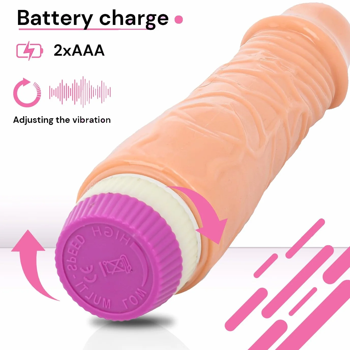 Vibratore Donna dildo realistico Realistico pene da 19cm Sex Toys Impermeabili vibratore TPR con Regolazione delle Vibrazioni vibratoreper donna wireless ⌀4.3cm Vibratoreper Donna sex toy FOPS D10-2