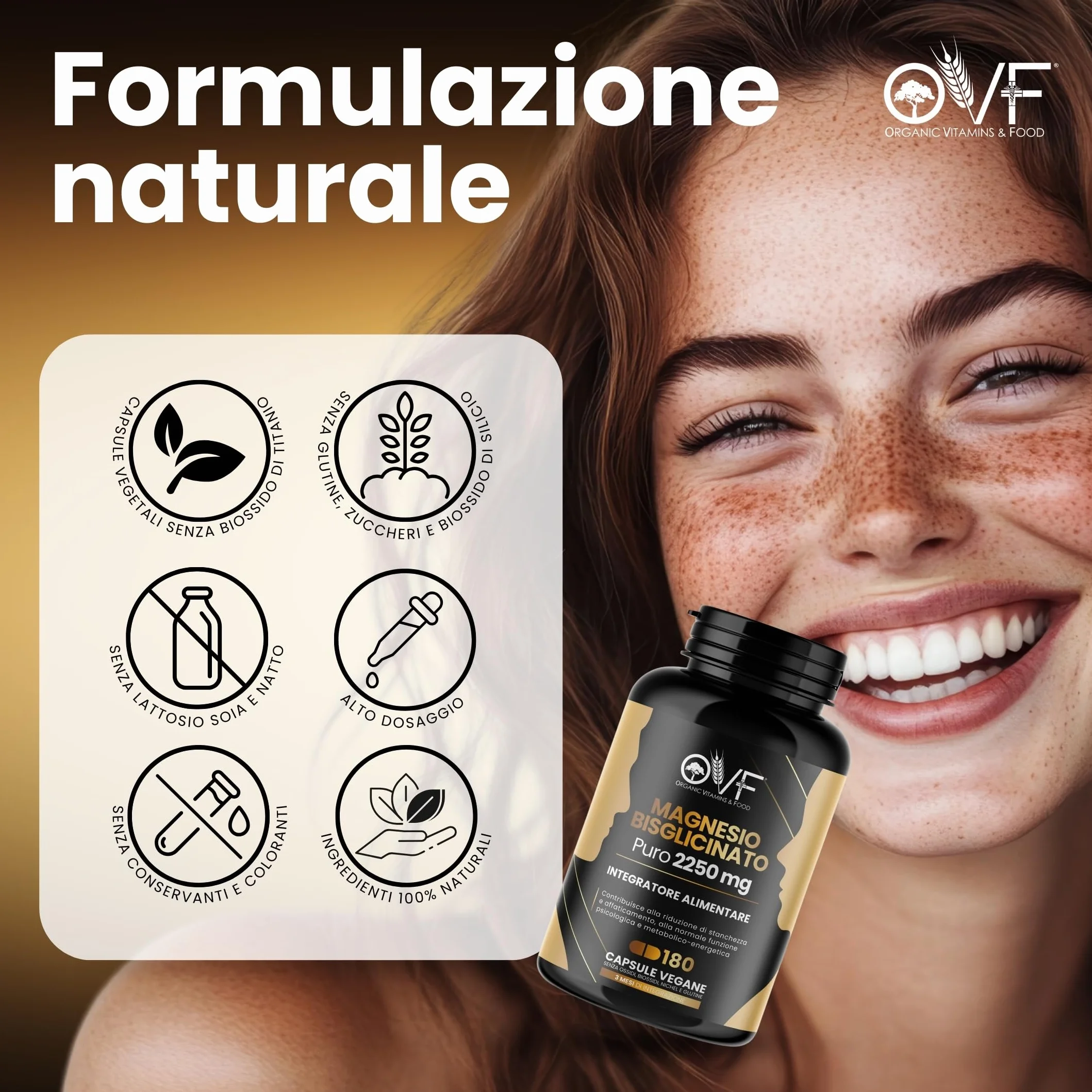 MAGNESIO BISGLICINATO PURO 180 Capsule da 450 mg | 3 Mesi di Integrazione | Supporto per Muscoli e Sonno Integratori Stanchezza Puro Alta Biodisponibilità Vegano