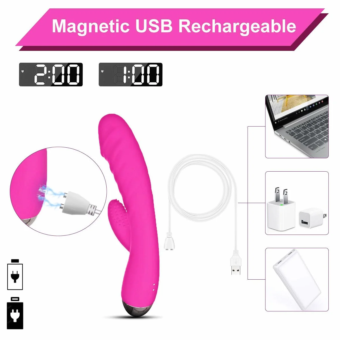 Sex Toys Sessuali per Donna Vibratore Professionale Clotoride Realistico Succhia Clitoride Ovetto Vibrante Telecomando Ricaricabile