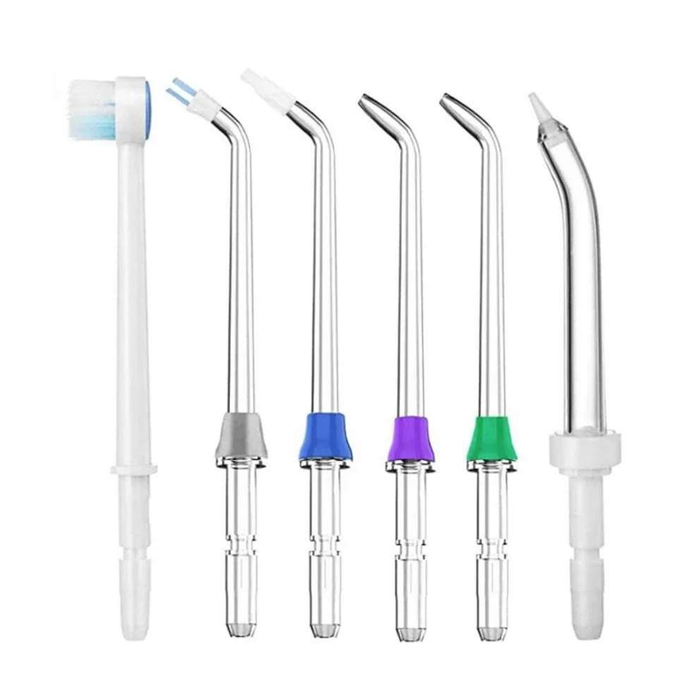 6 pezzi Set di Ugelli per Irrigatore Orale Kit di Punte Jet di Ricambio Compatibile con Waterpik WP-100/WP-250/WP-300/WP-450/WP-560/WP-660/WP-811/WP-900/Flycat FC168/FC188