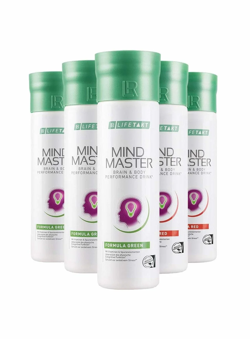 LR Mind Master Red + Green - Set da 5 bottiglie (3 verde/2 rosse)