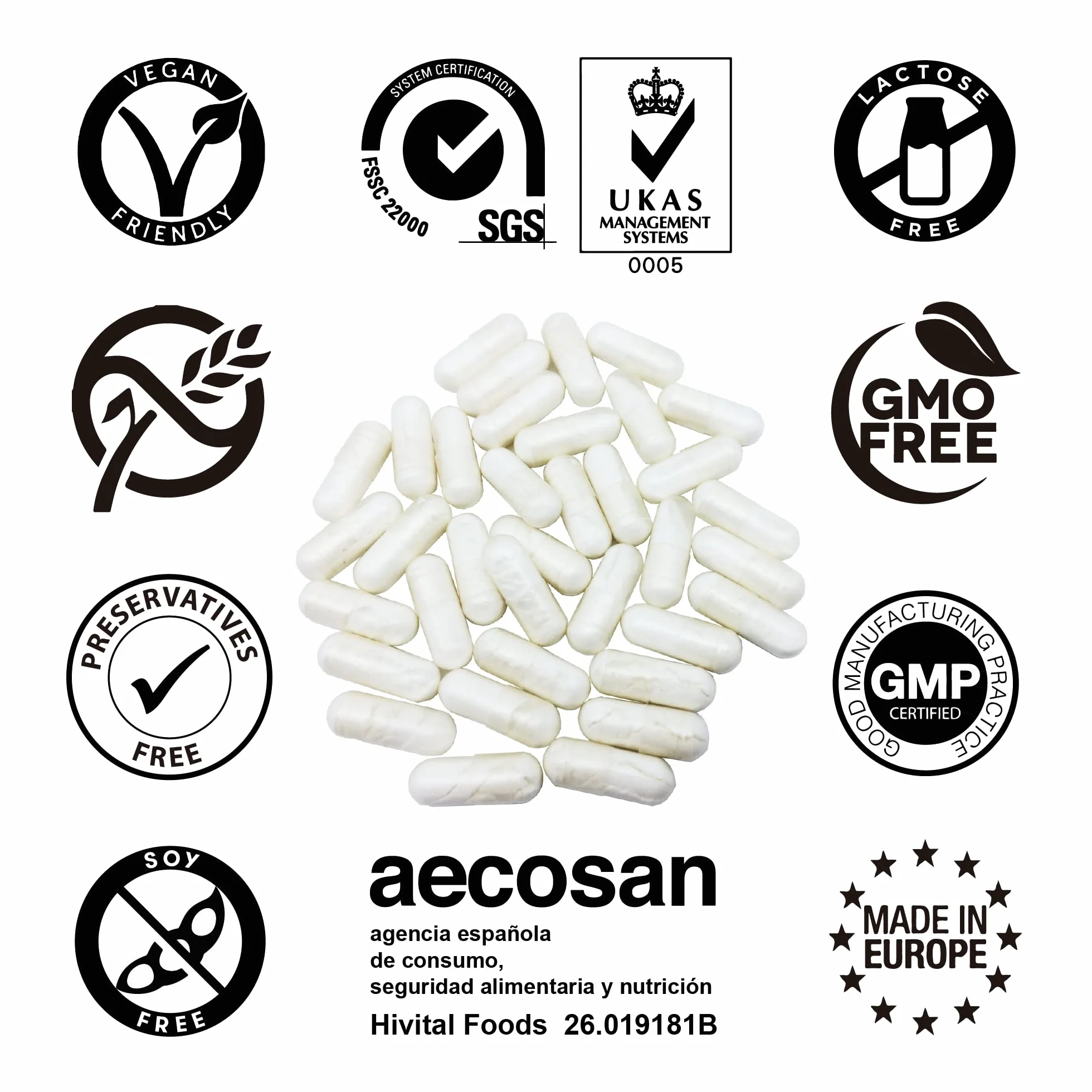 Glutatione 500 mg Ridotto al 98%. 120 capsule vegane per 4 mesi di trattamento. Realizzato con la molecola di Glutatione che ha il miglior assorbimento. Prodotto in Europa da HIVITAL
