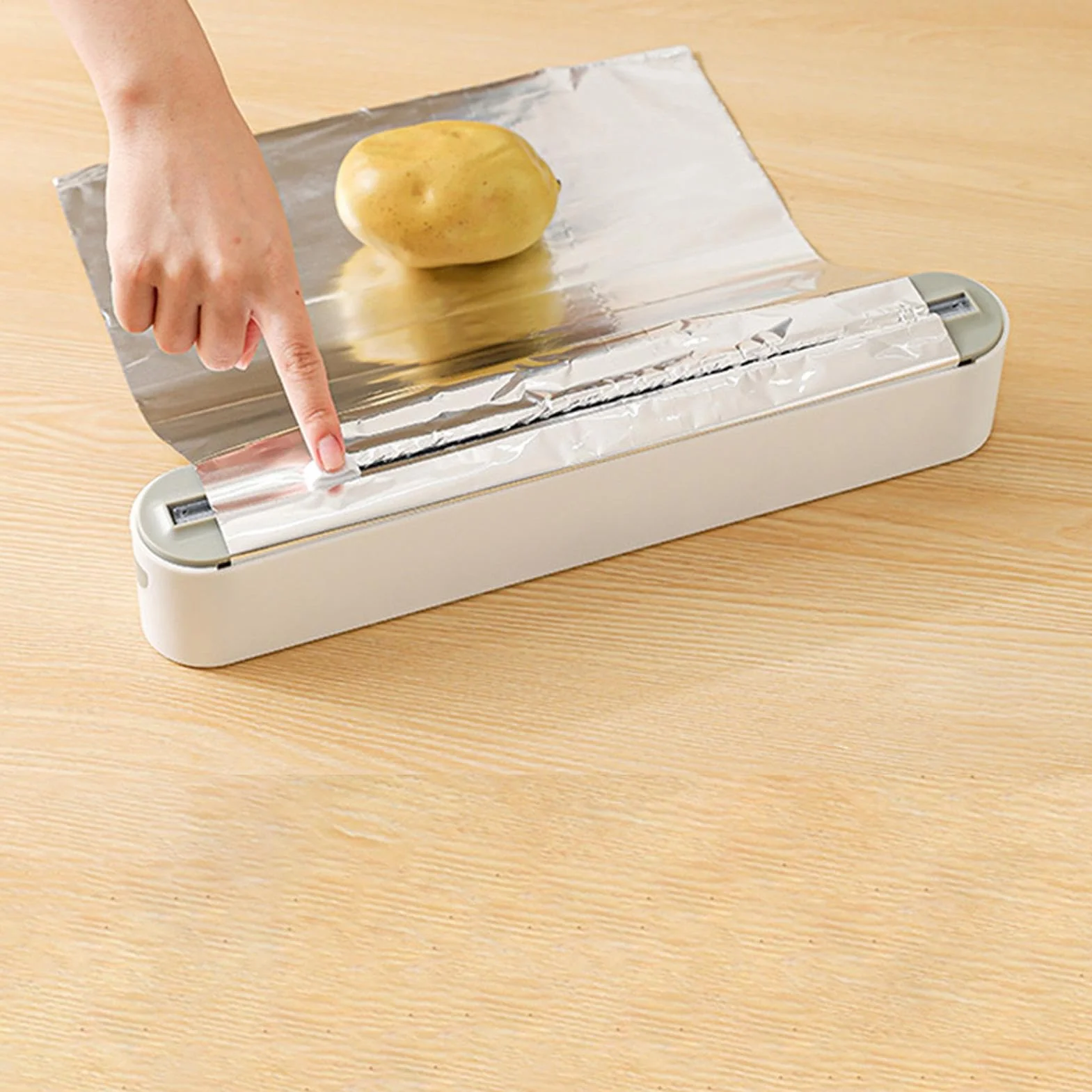 Dispenser Carta Forno Alluminio Pellicola Magnetica, – Taglio Pulito E Sicuro, Retro Magnetico, Dimensioni Regolabili Da 15 A 30 Cm, Dispenser Per Carta Stagnola E Alluminio Film Con Taglierine