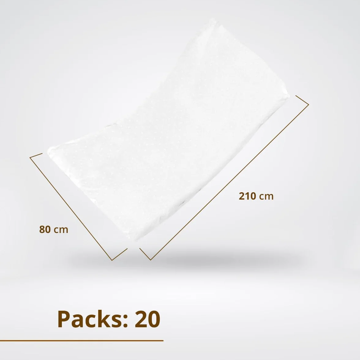 XARA Lenzuola letto regolabili in TNT usa e getta 80 x 210 cm 20 g Confezione da 20