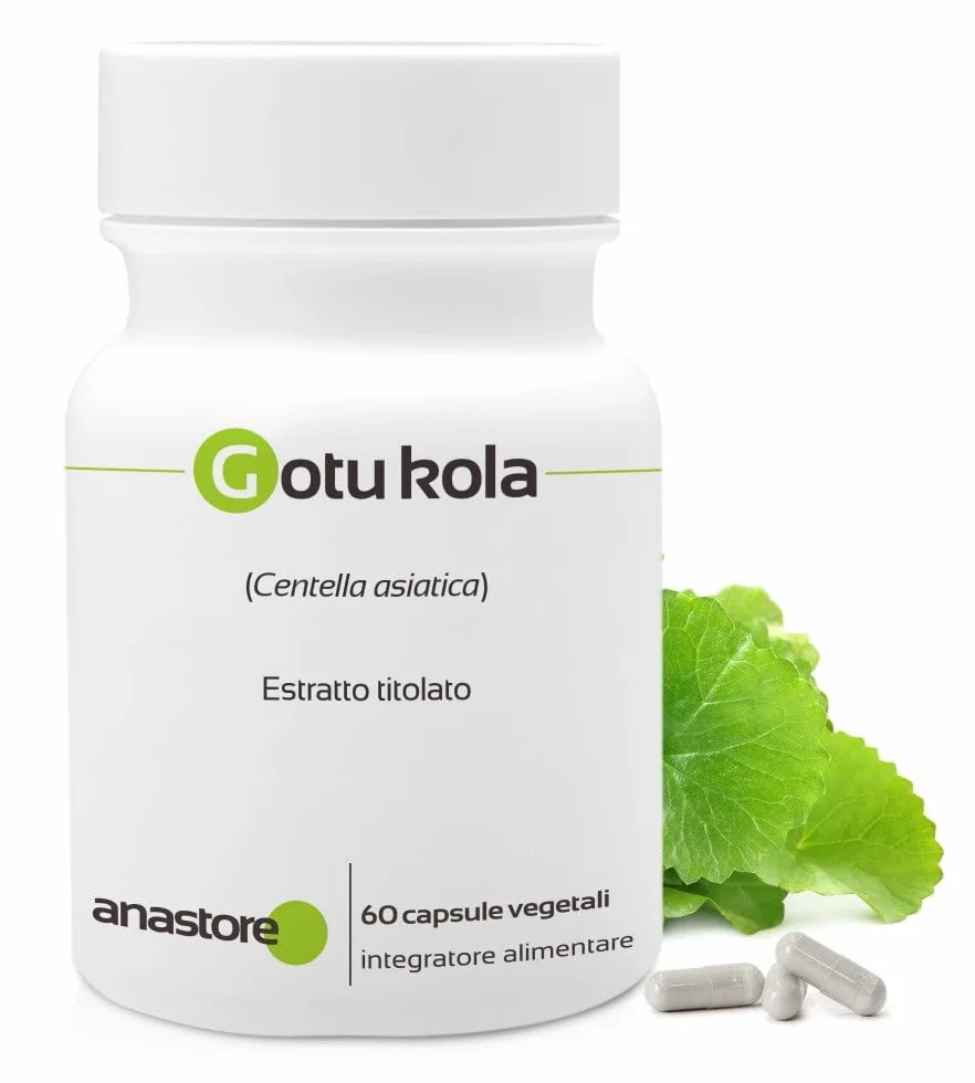 CENTELLA ASIATICA (GOTU KOLA) 100 mg 60 capsule Titolato 20% triterpeni 8% asiaticoside 5,5% madecassoside