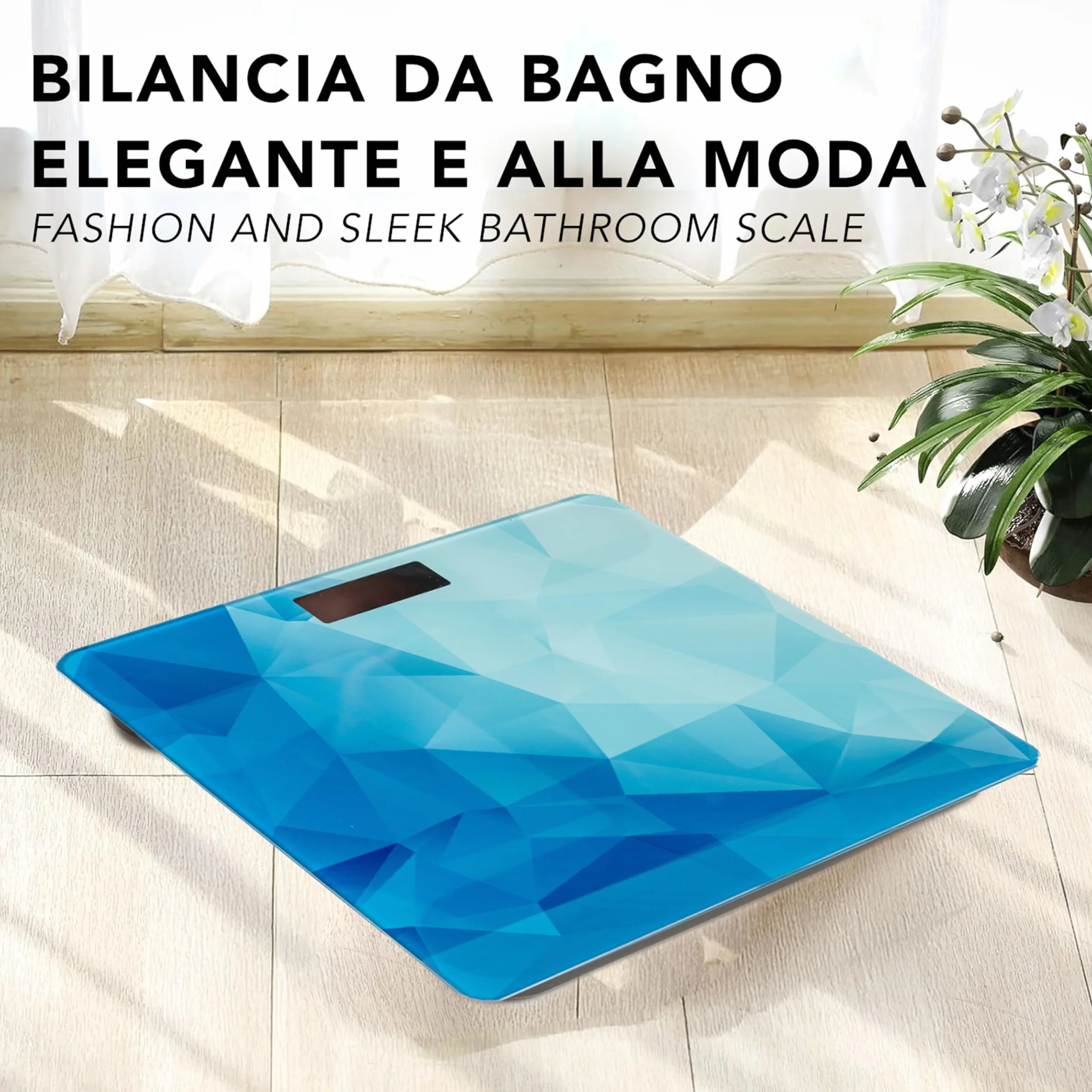 IPEA Bilancia Pesapersone Digitale Ultra Sottile Vetro Temperato 0,1 KG 180Kg