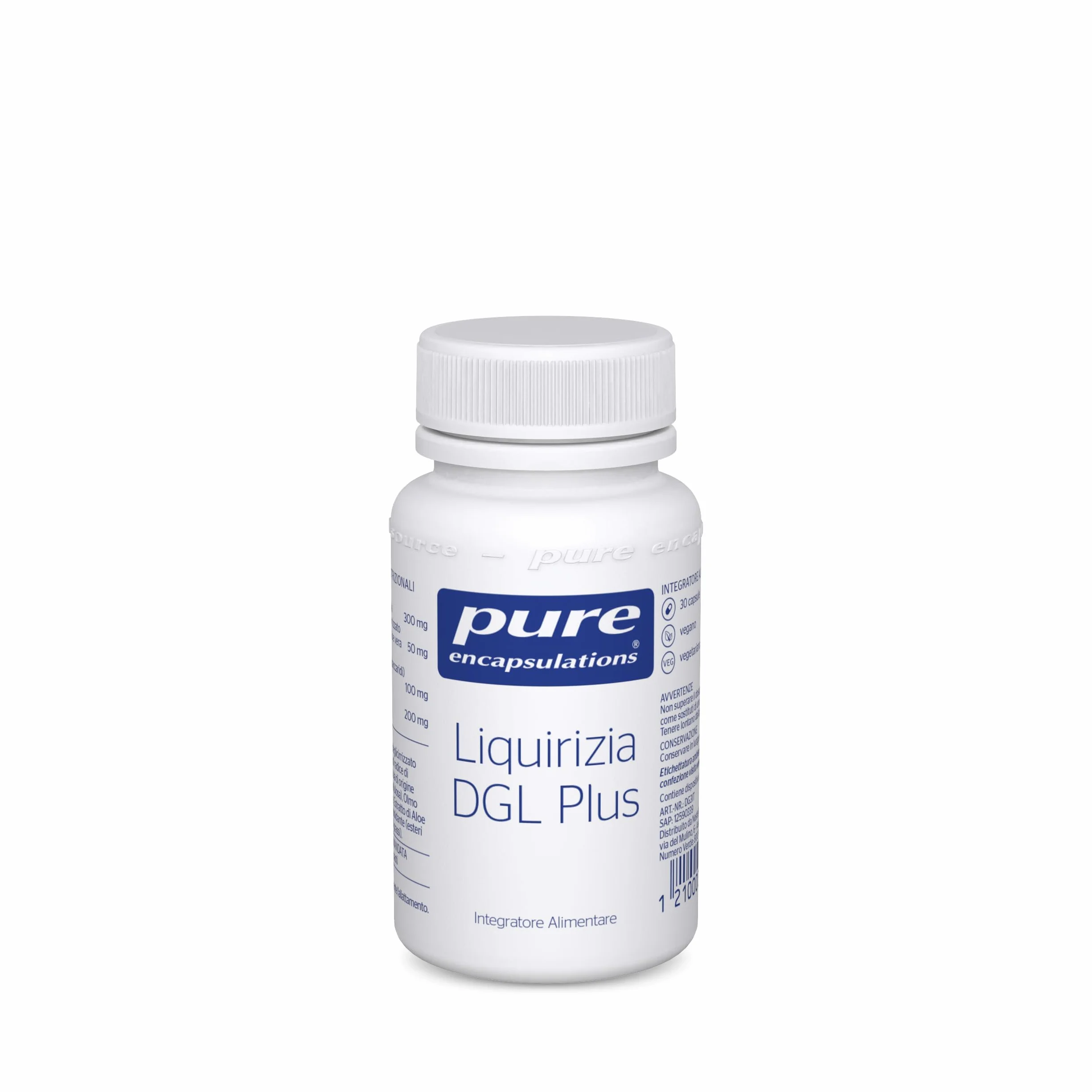 Pure Encapsulations Liquirizia DGL Plus Integratore 30 Capsule Supporto Mucose e Gola
