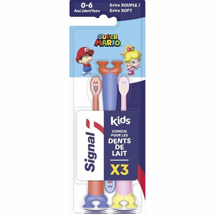Signal Spazzolino da denti Mario Kids 0-6 anni extra morbido x3