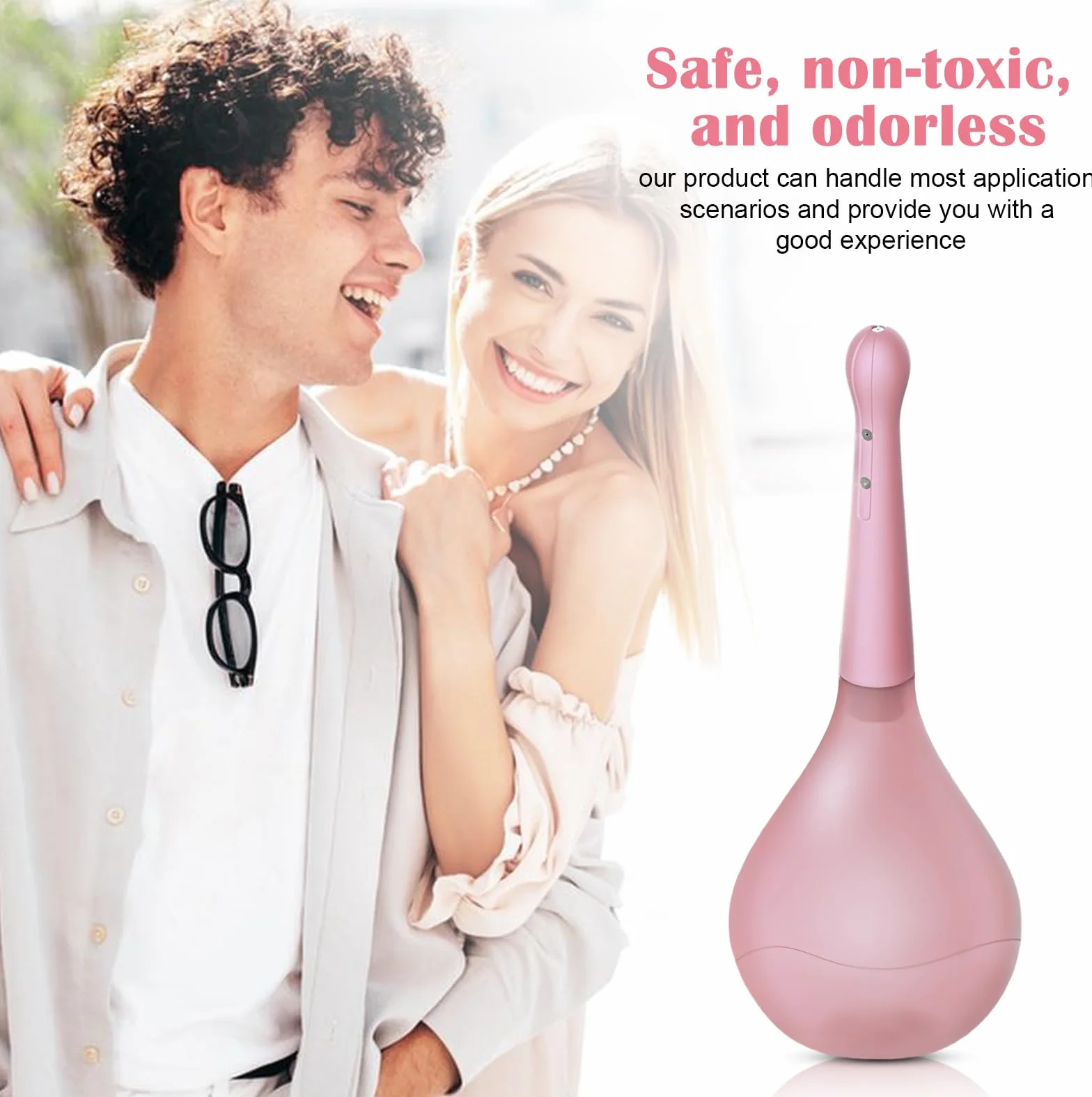 Wyety Irrigatore per Doccia Anale e Vaginale, Clistere Enema, Doccia Intima Rosa