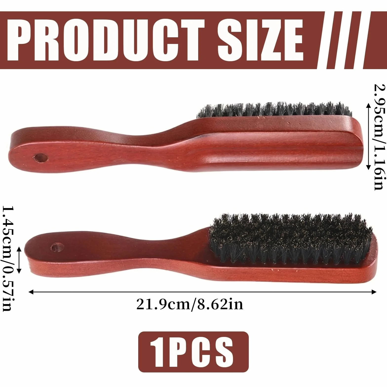 Spazzola Setole Cinghiale Spazzola Barba Uomo Pettine Barba Regali Uomo per Capelli Lisci Spazzolo la Cura di Baffi Spessa Grossolana e Riccia Cura e Styling Quotidiana