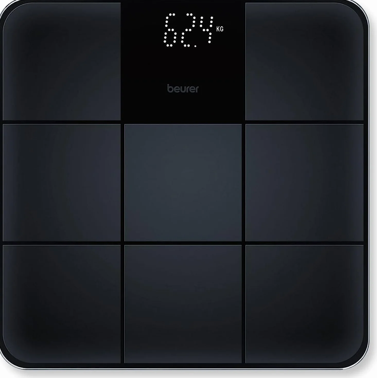 Beurer GS 235 Bilancia Pesapersone Digitale Vetro Silicone Antiscivolo Display Magic 180 kg Nero