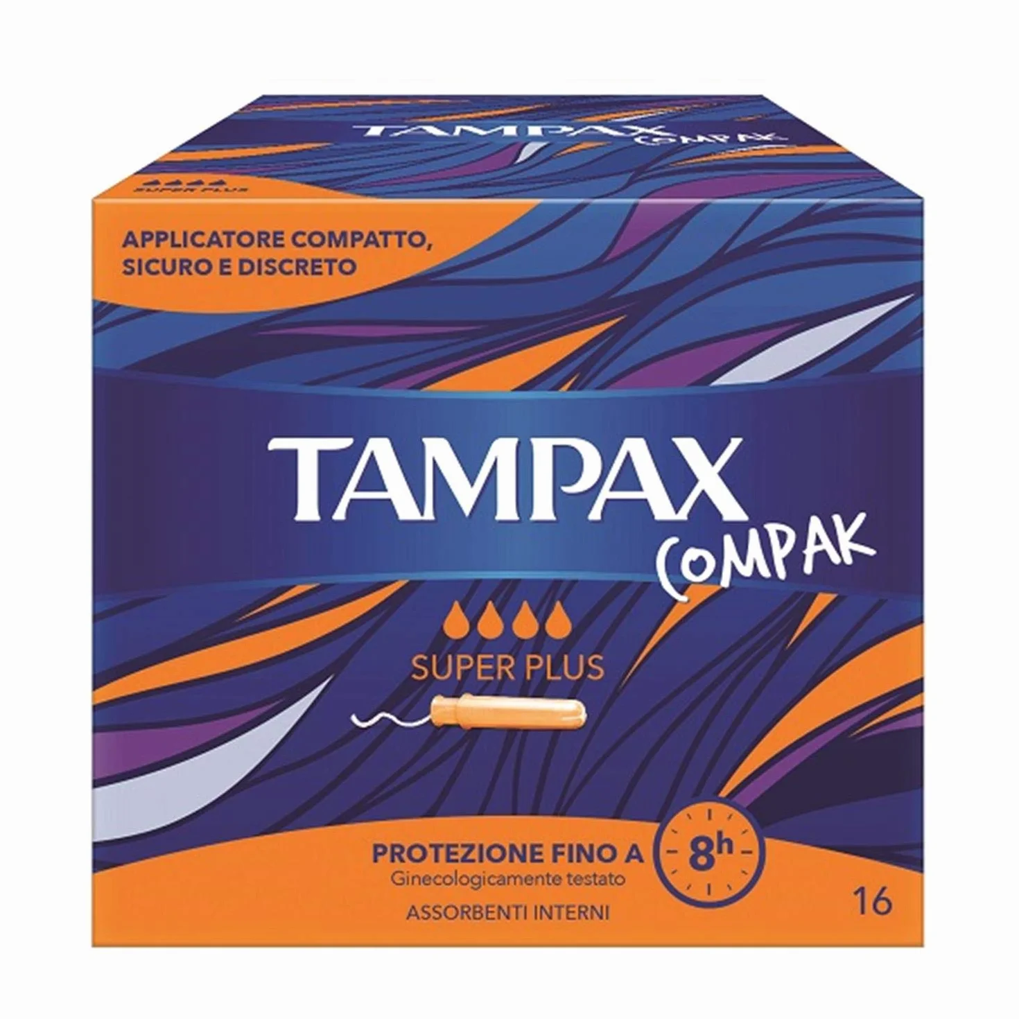 Tampax Compak Super Plus Tamponi 16 Pezzi Bianco