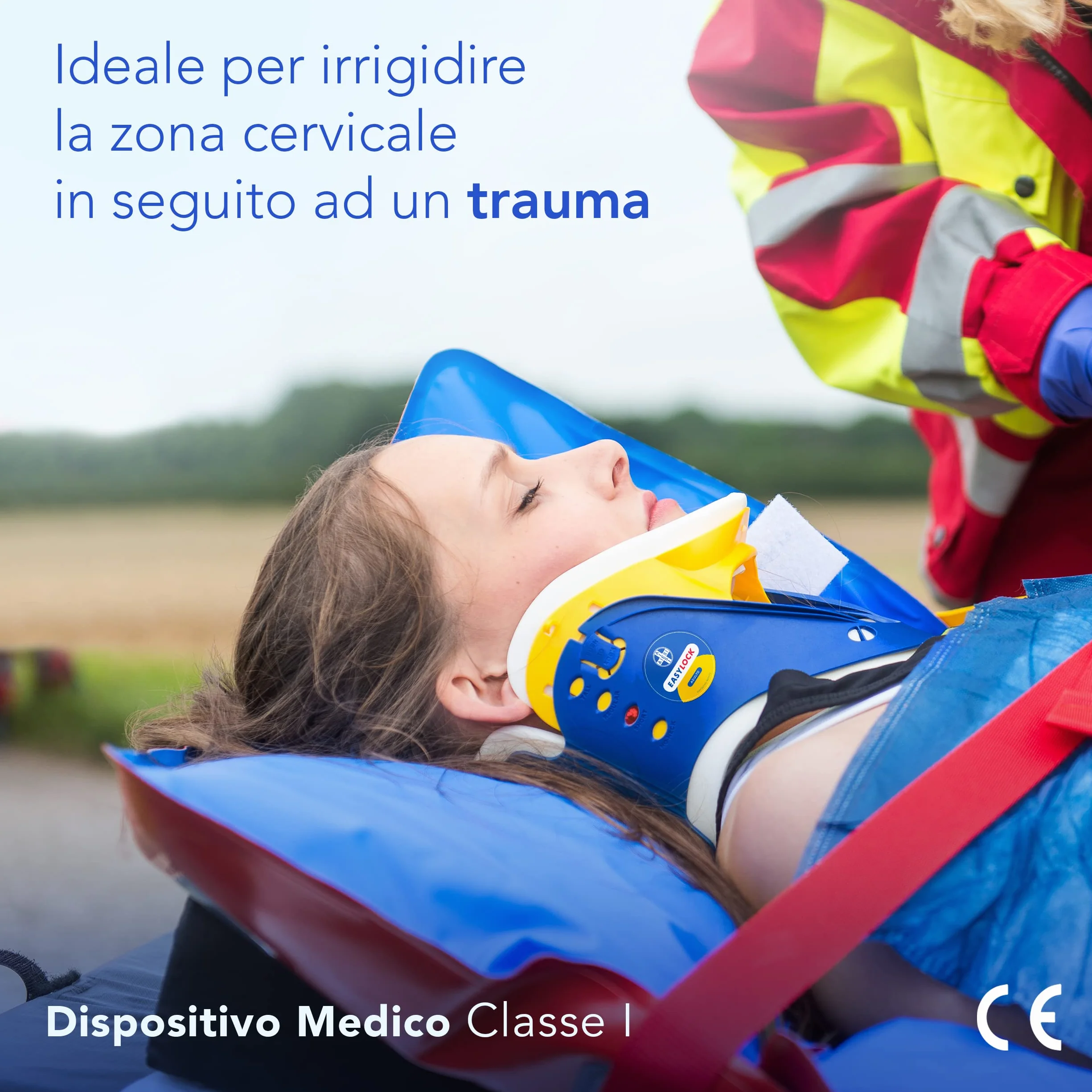 AIESI® Collare cervicale immobilizzante per adulti regolabile in 4 posizioni EASYLOCK