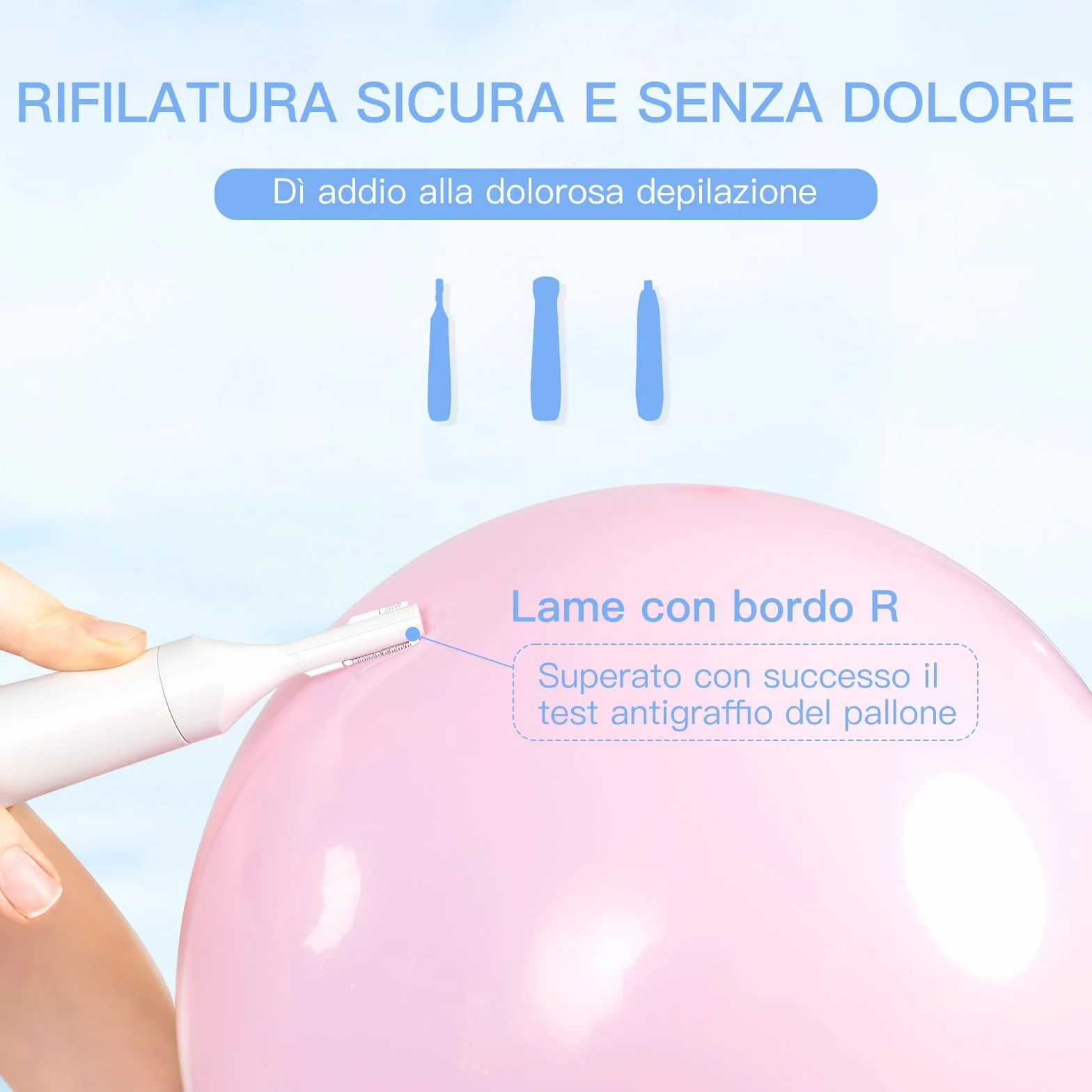Rasoio Elettrico Donna 3 in 1 Epilatore Viso Portatile Sopracciglia Tagliapeli Naso Orecchie Ricaricabile Impermeabile