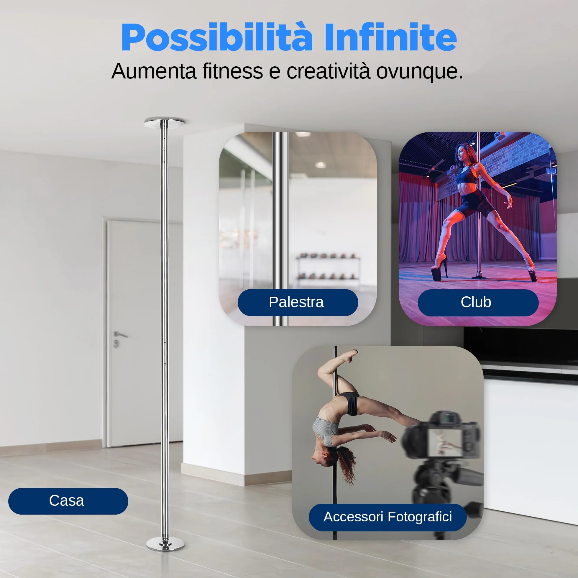 SereneLife Spinning Dance Pole