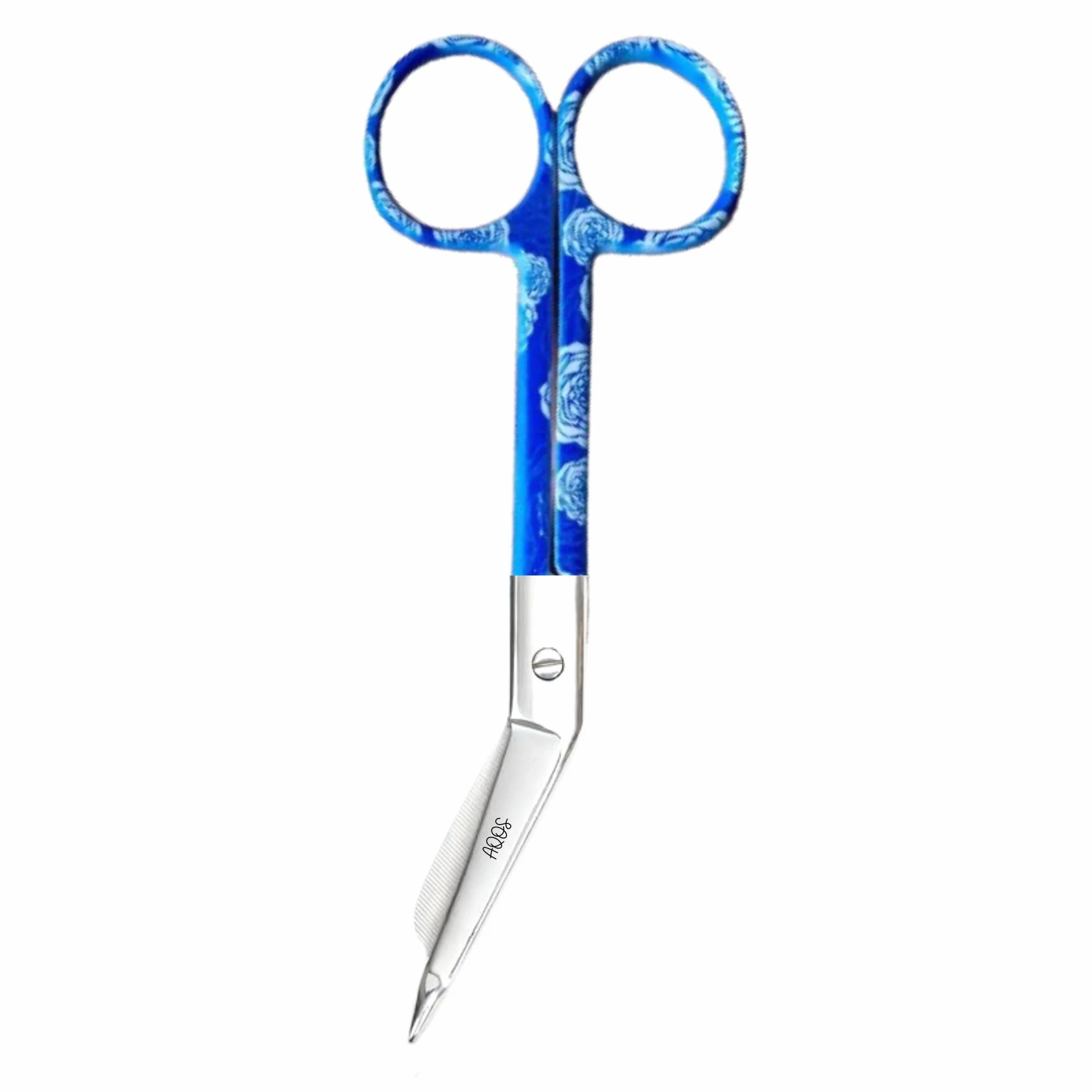 Nurse By Aqos - Accessori per infermiera - Nurse Accessories - Infermiera - Forbici da infermiera - Nurse Gadgets - Forbici Infermiera (Fiore Blue)