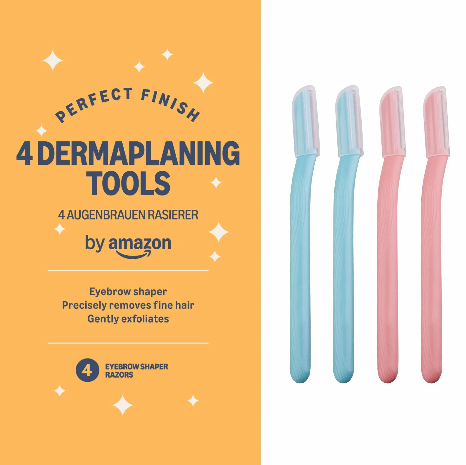 By Amazon Dermaplane Rasoio per Sopracciglia Confezione da 4