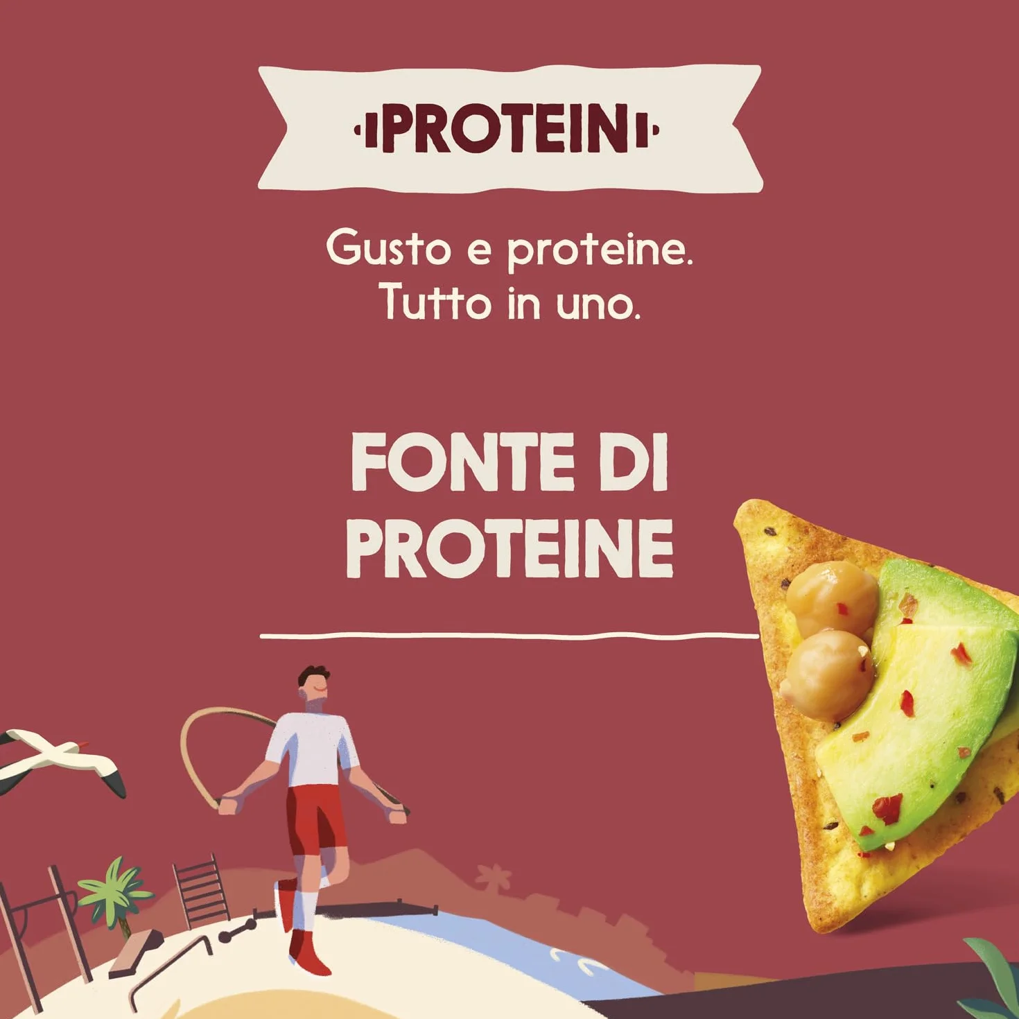 Misura Protein Sfoglie con Semi di Chia - Cotte al Forno, Ricche di Fibre, con 13 g di Proteine, Senza Aromi, Confezione da 170 gr con Carta Certificata FSC