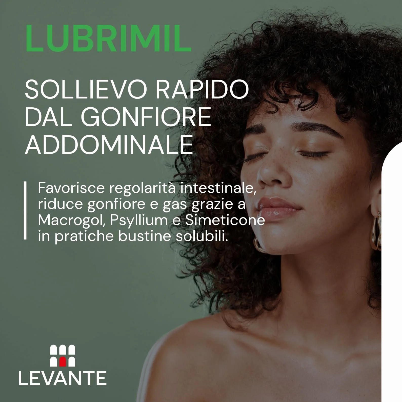 LUBRIMIL per Intestino Pigro e Stitichezza, 20 Bustine con Macrogol 3350, Psyllium e Simeticone