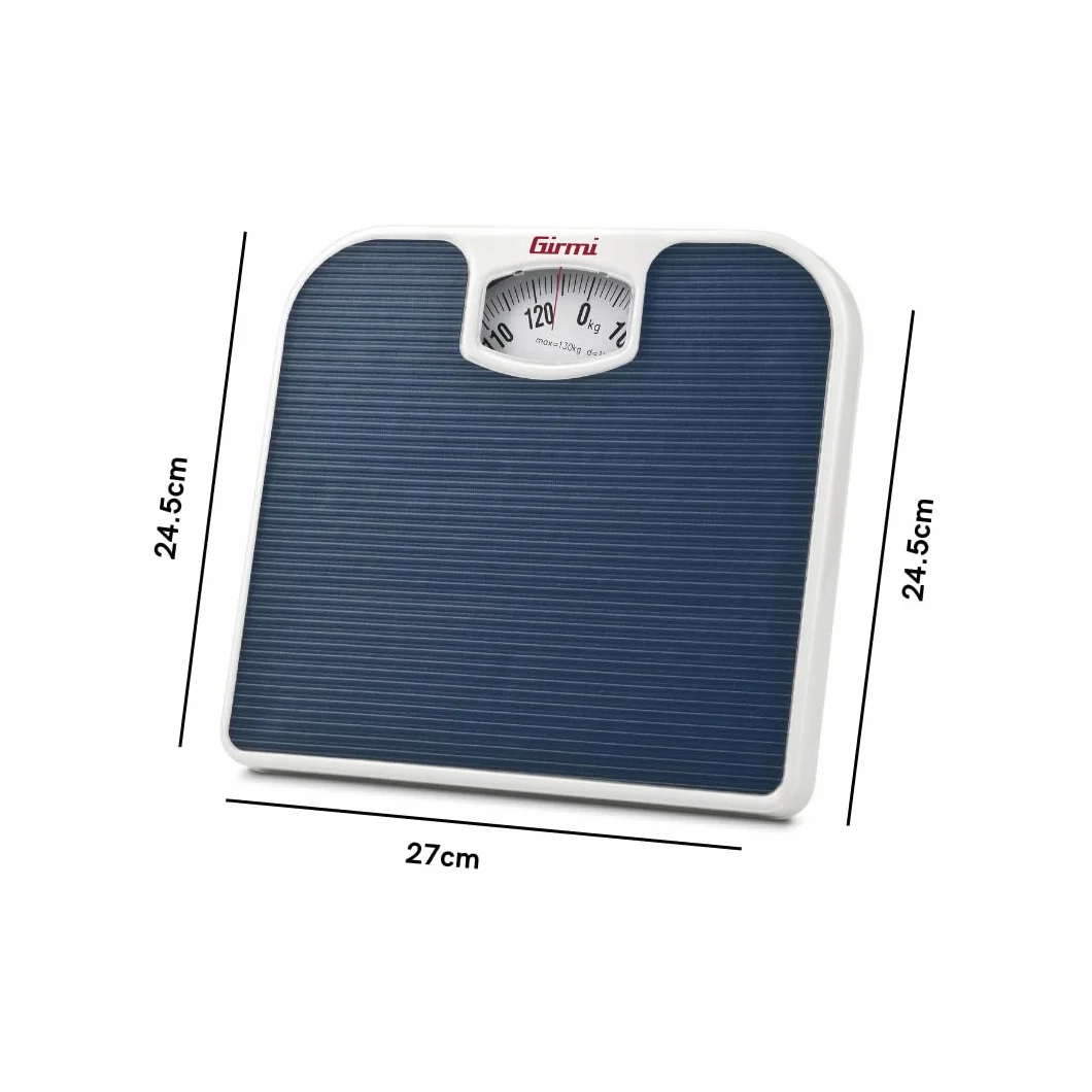 Girmi BP02 Bilancia Pesapersone Meccanica Analogica 1-130 Kg Design Vintage Blu