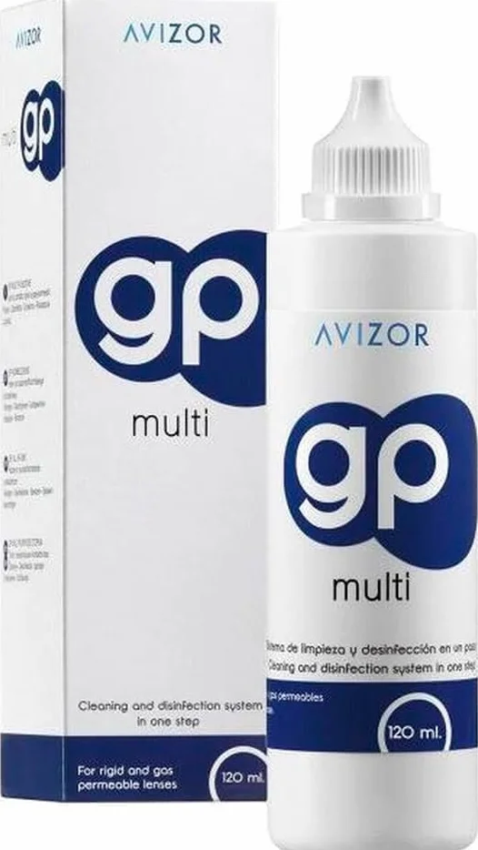 Avizor GP Multi | Soluzione unica per lenti RGP | Pulizia profonda con doppio agente idratante | Formato 120 ml