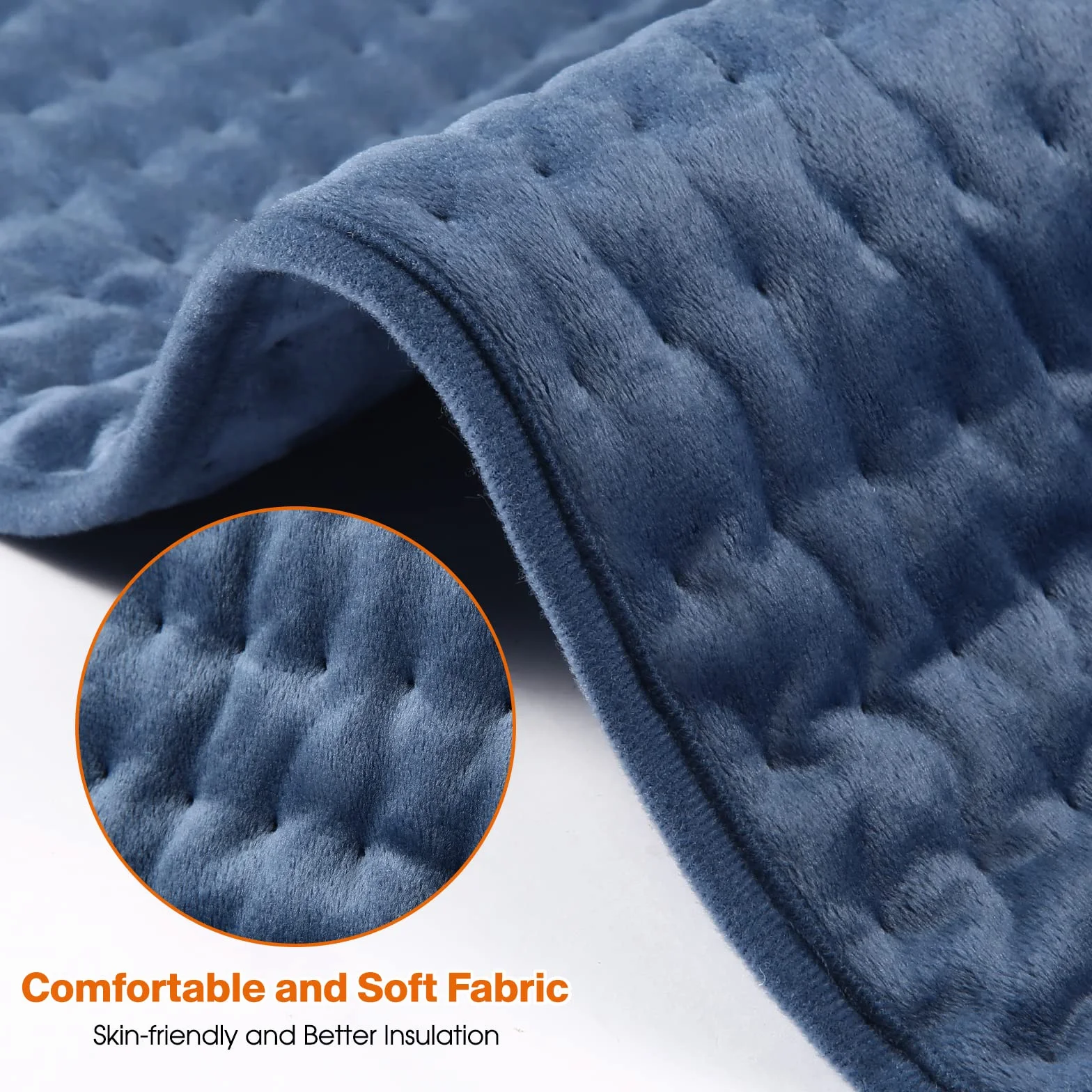 Termoforo Elettrico OneAmg 126x30cm Termoforo Lombare con 6 Livelli di Temperatura e Spegnimento Automatico Riscaldamento Rapido Lavabile Cuscino Termico Elettrico Per Schiena Spalle Addome Blu