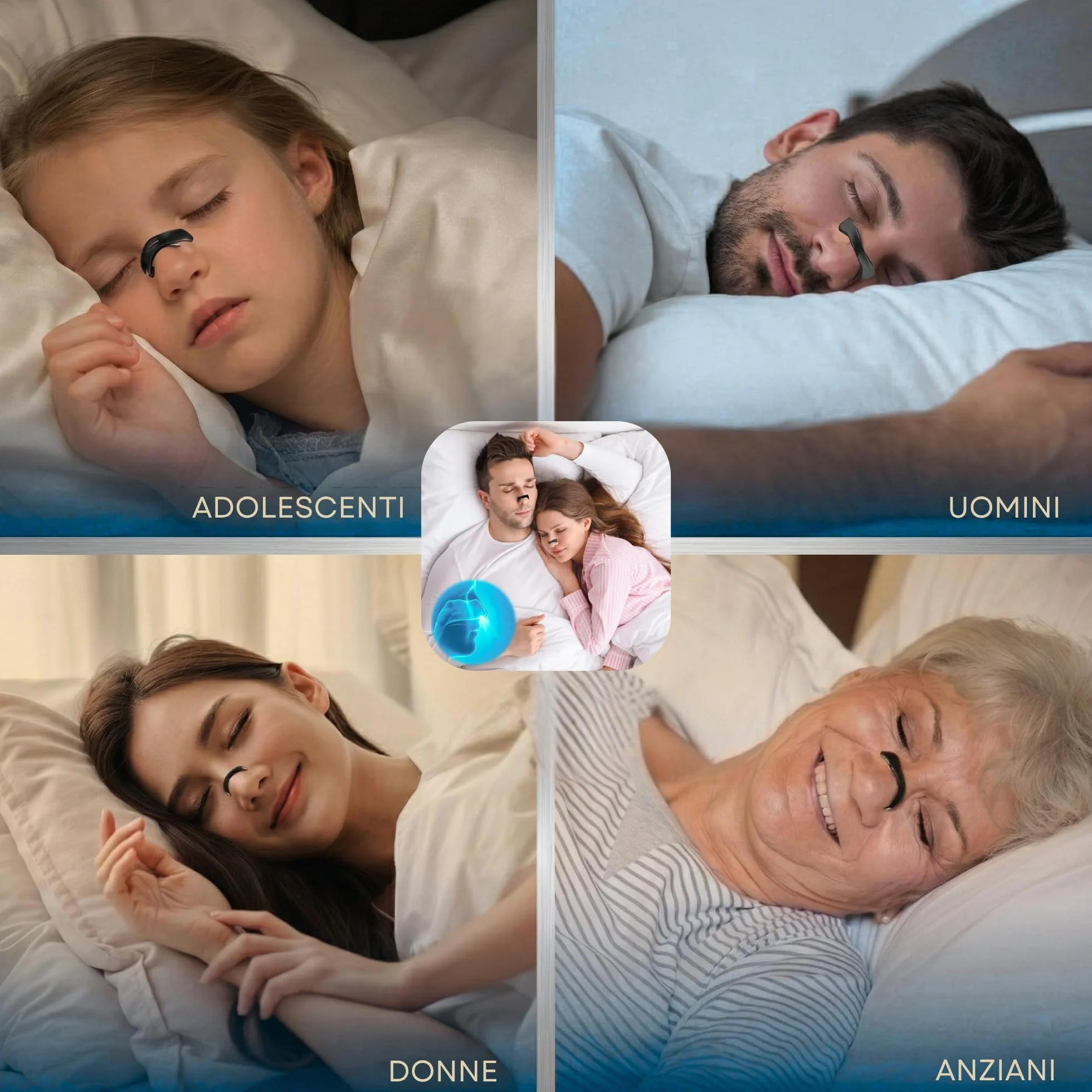 Cerotti Nasali Magnetici Antirussamento 60 Pezzi Extra Forti Riutilizzabili per Sonno e Sport
