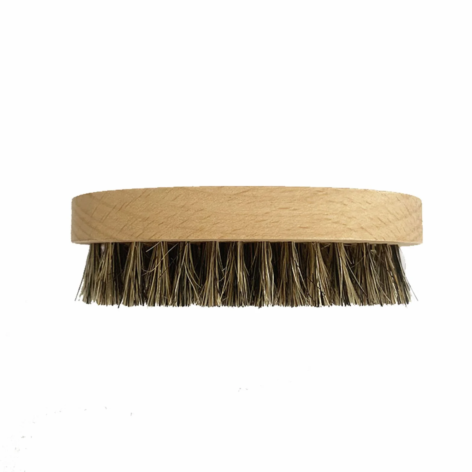 Spazzola da barba ovale con manico in legno setole di cinghiale Spazzola per barba e baffi Pettine da massaggio per uomini Strumento per la cura dei capelli del viso
