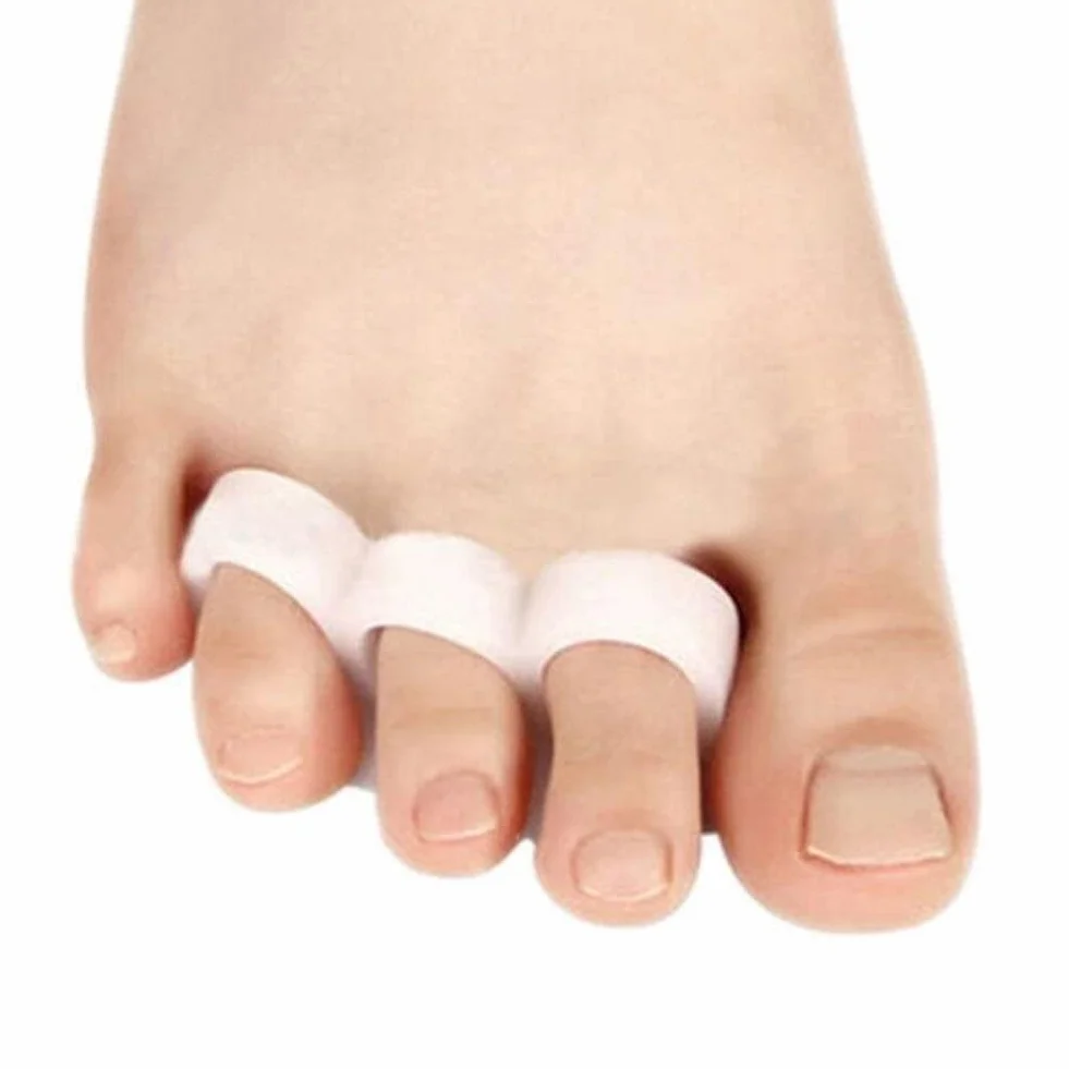 Separatori dita dei piedi in gel in silicone per sollievo dal dolore dita a martello, 4 pz