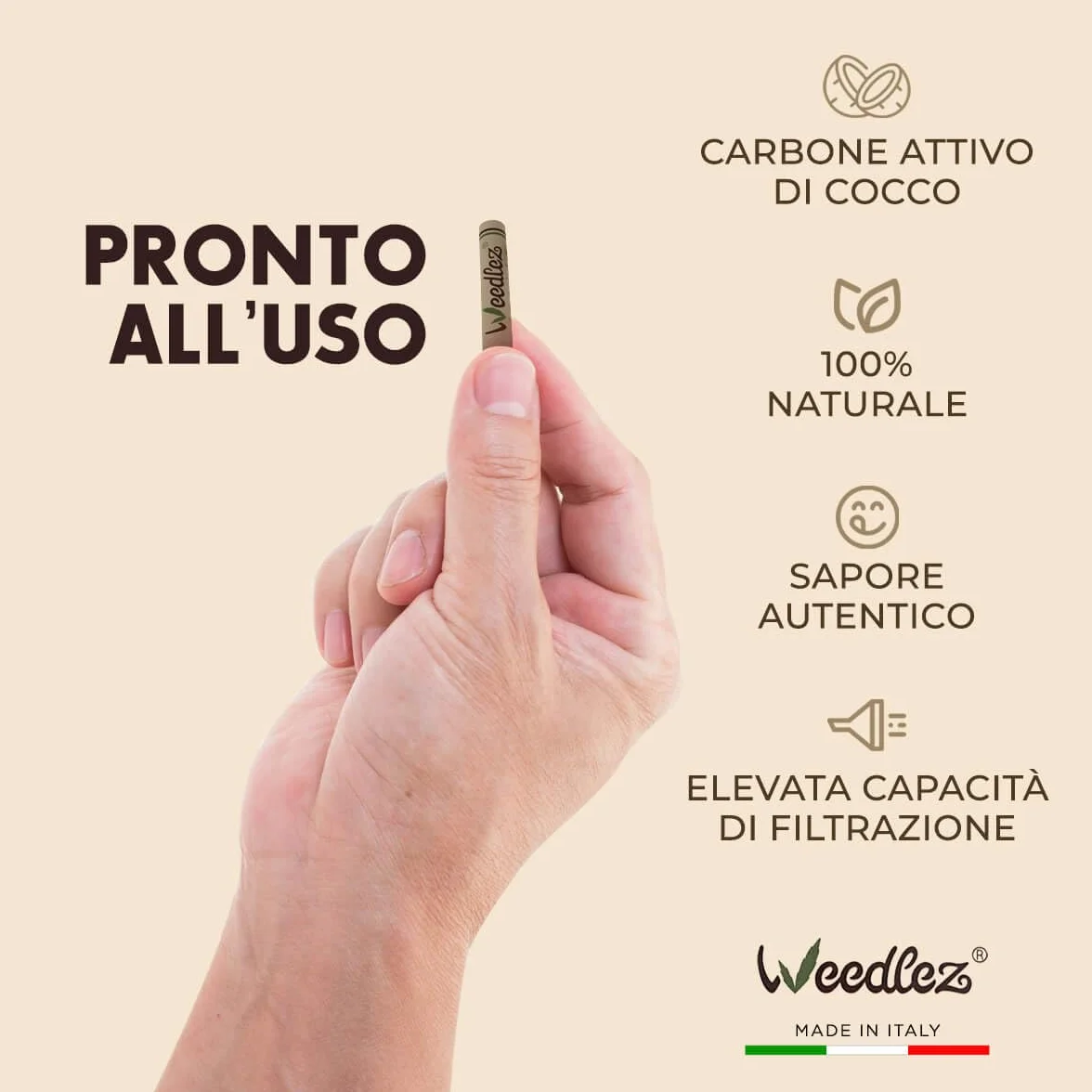 Filtri a Carboni Attivi e Cellulosa Mister Canapa 6 mm 50 Pezzi