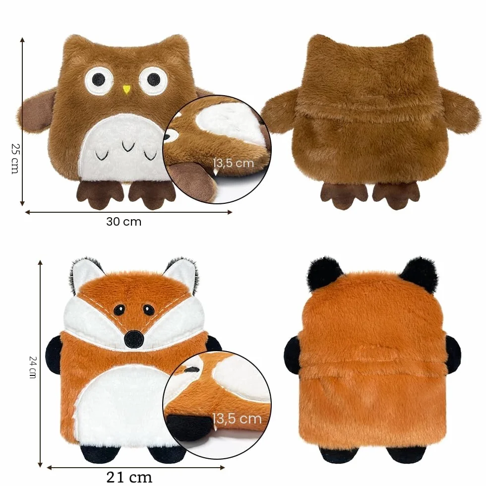 Borsa Acqua Calda Microonde, Cuscino Termico, Cuscino Riscaldante Microonde, Borsa Calda Micro-onde Per Donne, Bambini E Bambini, Per Dolori Per La Pancia, La Schiena E La Zona Lombare（gufo）