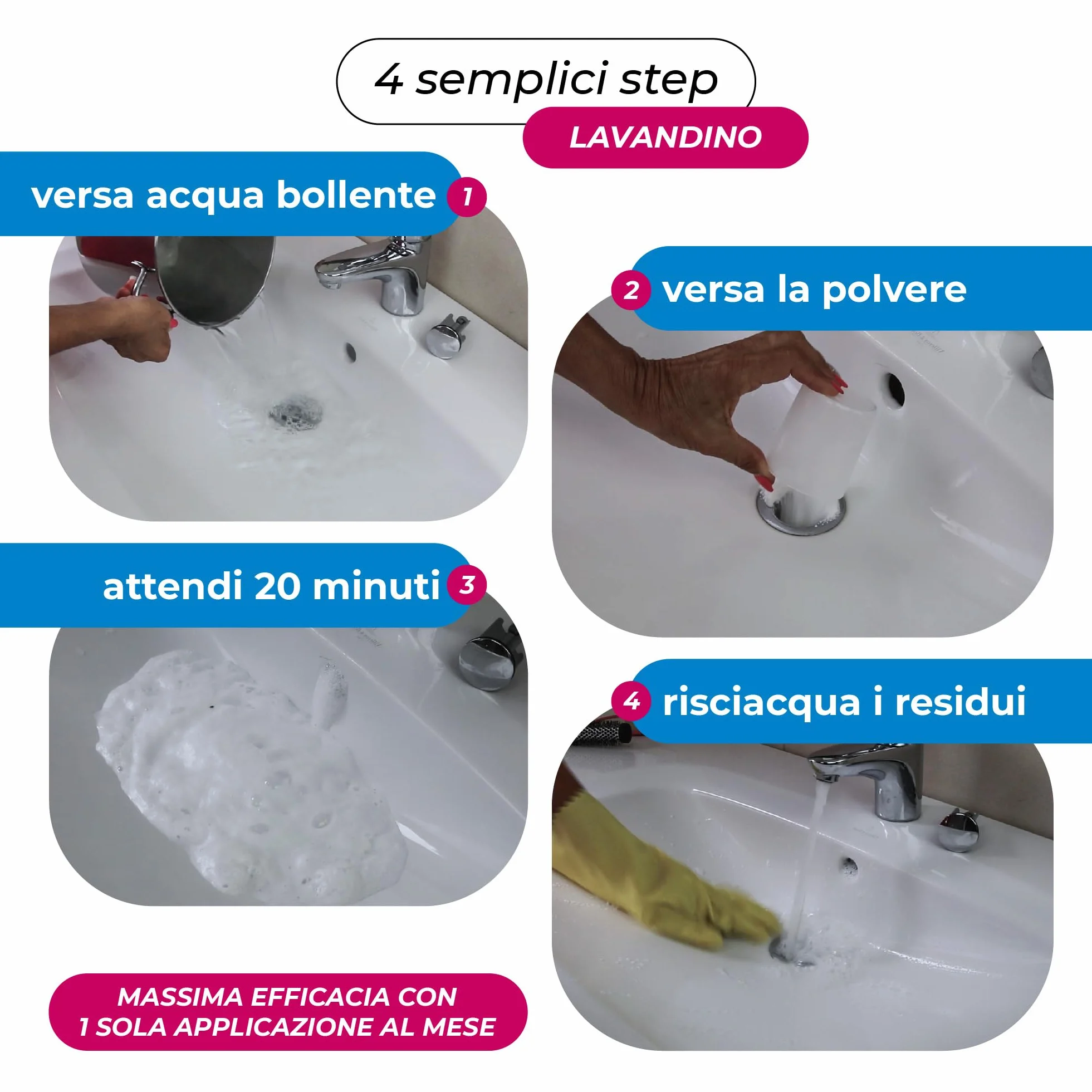 Cali-mex Schiuma per la Pulizia di Sifoni e Tubature. Elimina i cattivi odori, Previene otturazioni e Ingorghi di Lavandino, Doccia e WC. Formato Convenienza da 2kg