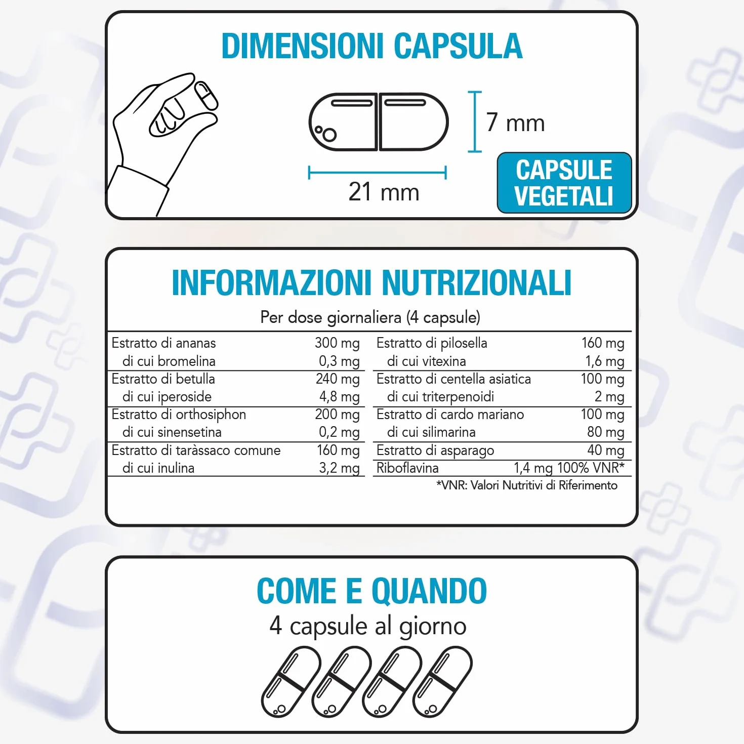 PiùLife Drenante Diuretico Naturale 240 Capsule, 8 Estratti Vegetali, Ananas Bromelina, Centella Asiatica, Betulla, Orthosiphon, Tarassaco, Pilosella, Cardo Mariano, Asparago Detox