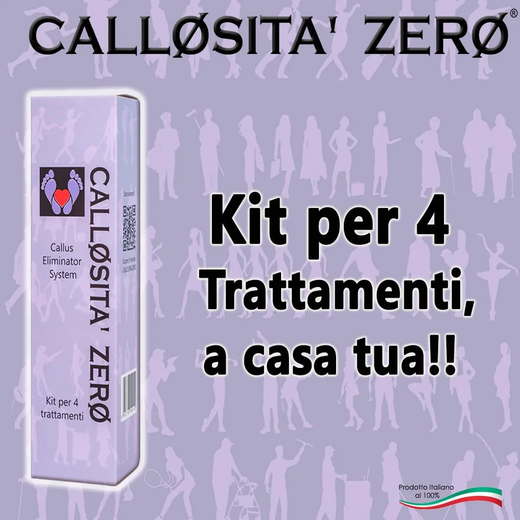 CALLOSITA' ZERO Sistema Rimozione Duroni Piedi - 4 Trattamenti