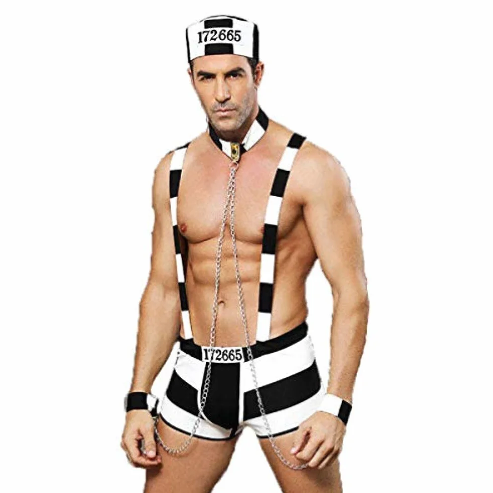 KAKU Sailor Costume Adulto Uomini 3-Pezzi Prigioniero Garter Outfits Cosplay