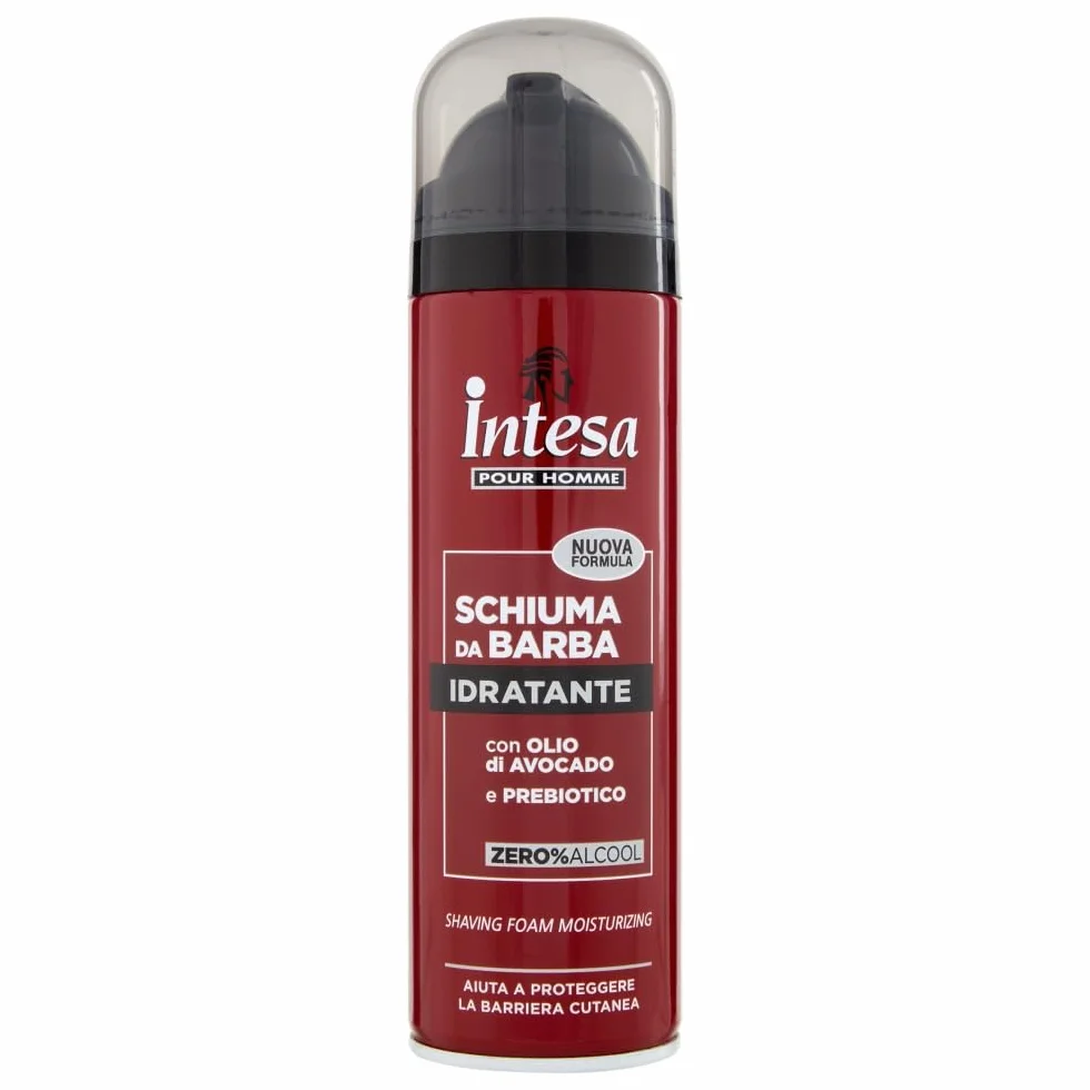 INTESA POUR HOMME Schiuma da Barba Idratante con Olio di Avocado e Prebiotico 300 ml