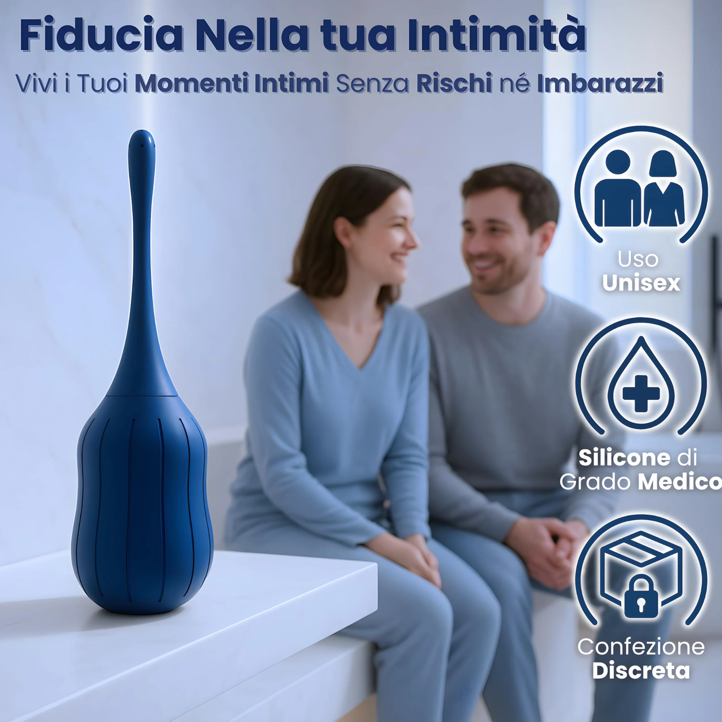 Doccia Intima 310ml - Clistere Per Pulizia Intestino - Peretta Per Lavaggio Anti-Riflusso - Enema Kit Per La Pulizia del Colon, Douche