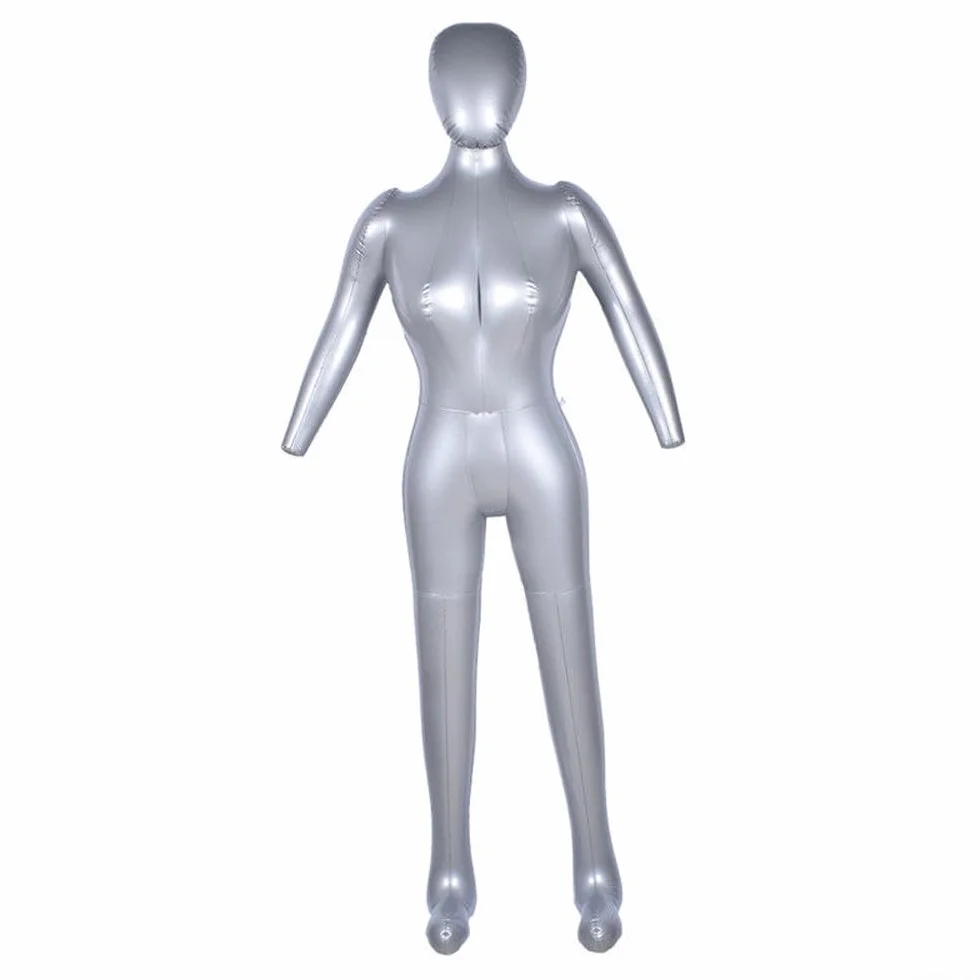 Bambola gonfiabile da donna, 165 cm, appendiabiti in PVC con silhouette realistica, per vetrine e presentazione di moda al dettaglio