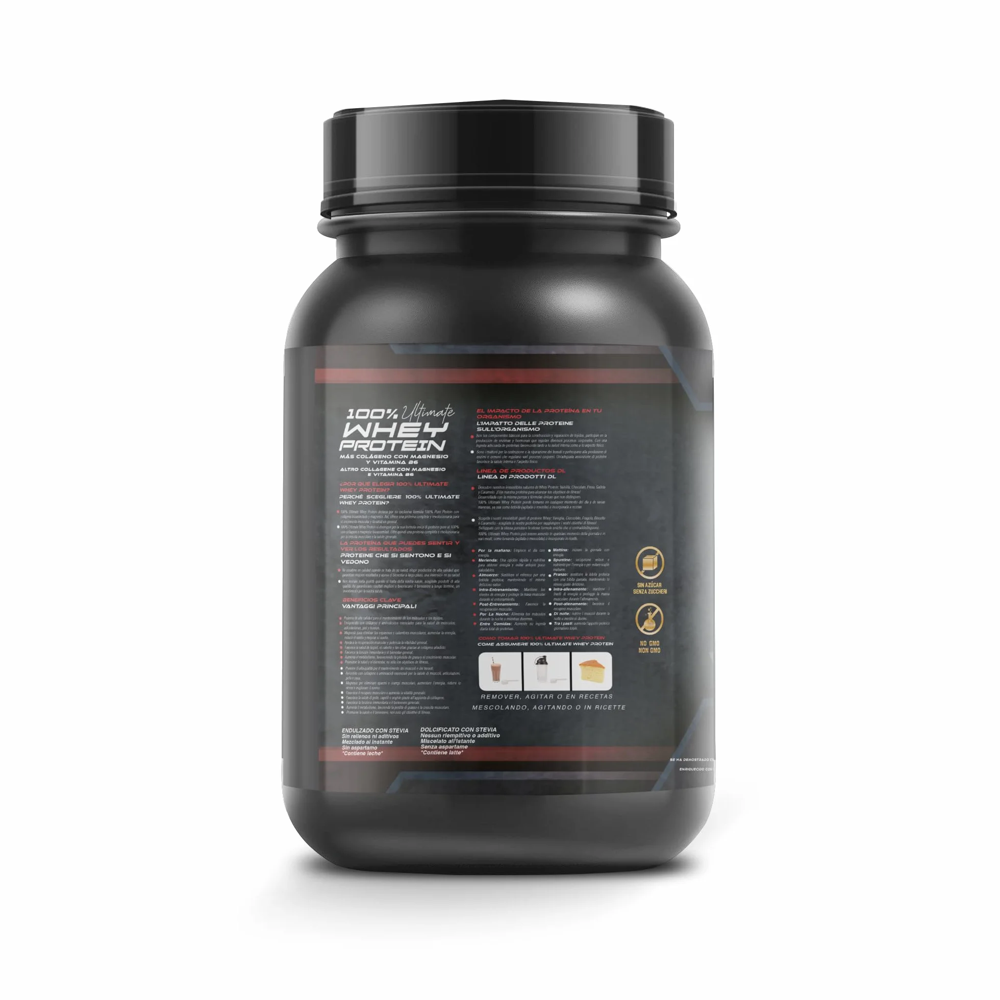 Whey Protein 1kg Caramello con Collagene, Magnesio e Amminoacidi