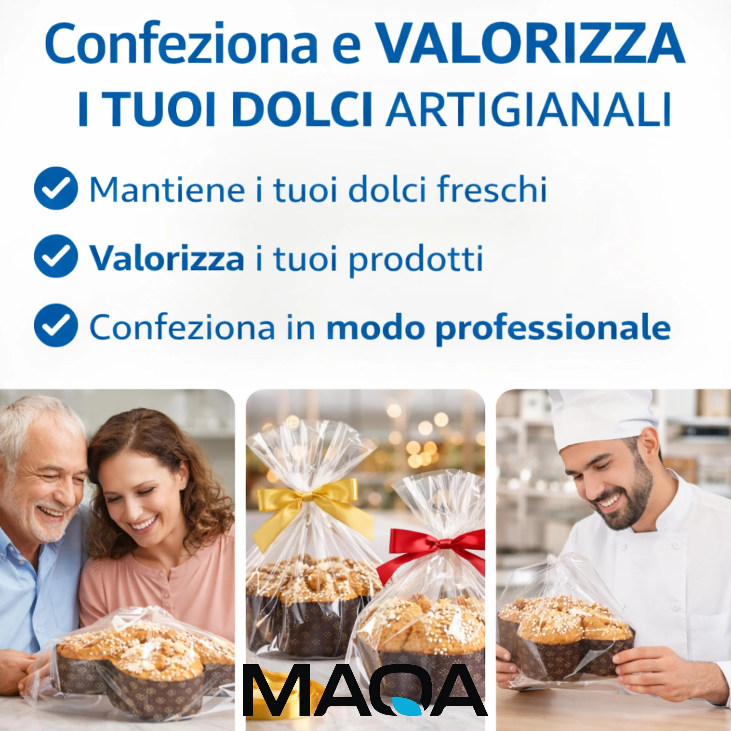 50 Buste Trasparenti Per Confezioni Alimentari in Polipropilene PP, IDEALE PER: Colomba, Panettone e Pandoro, Idonee al Contatto Alimentare, Alta Trasparenza, (50 Buste Porta Colombe, 35 x 43 cm)