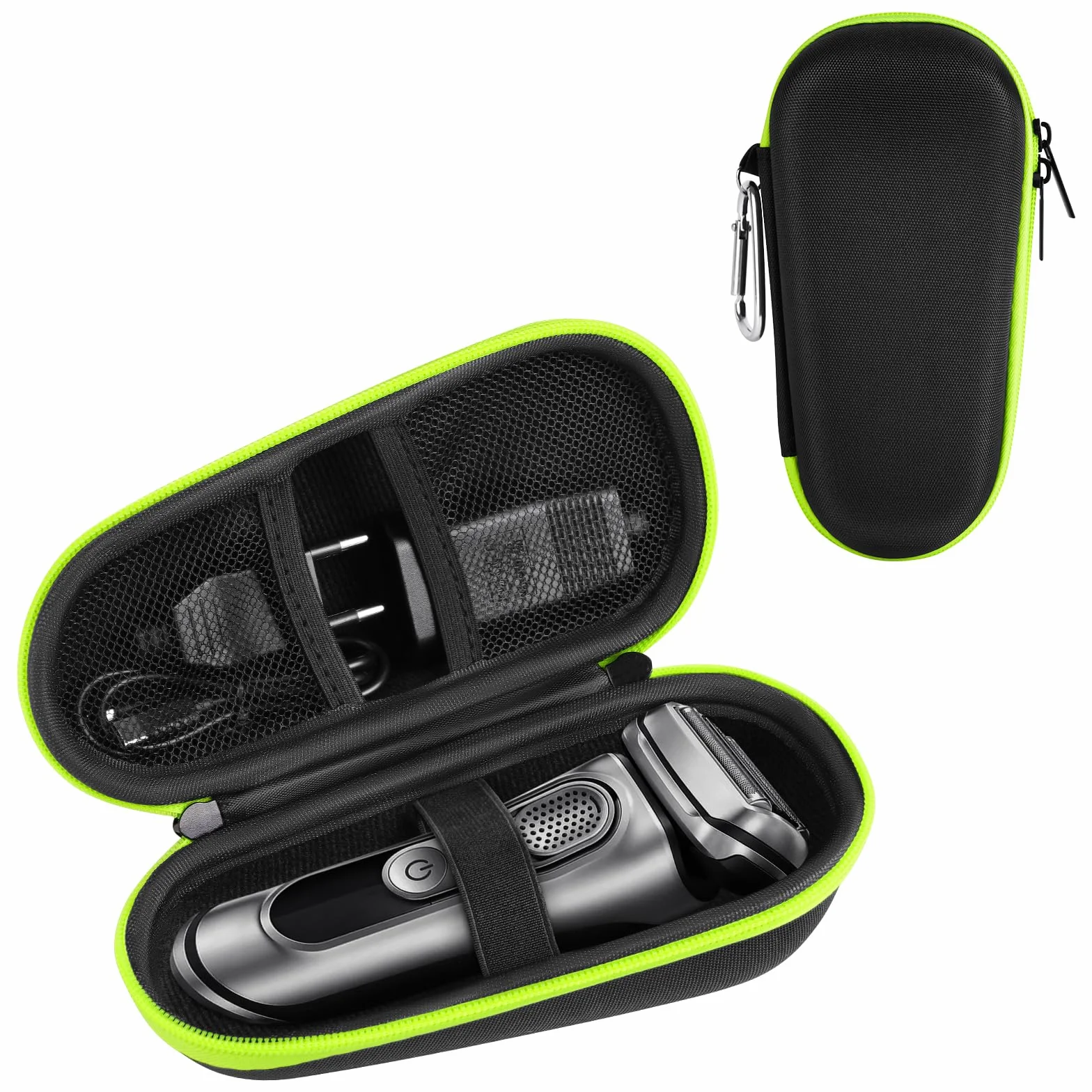 Custodia da Viaggio per Rasoio Elettrico Braun Serie 3, Serie 5, Serie 6, Serie 7, Serie 8, Serie 9, Portatile Case per Rasoio Elettrico, Borsa Rigida in EVA da Viaggio, Verde