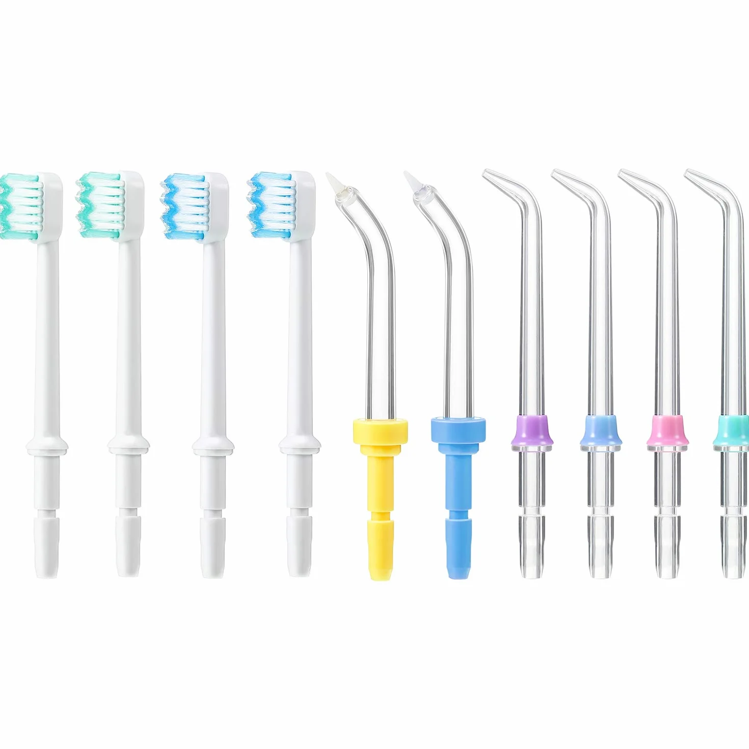 10 Pezzi Punte Idropulsore di Ricambio Compatibili con Waterpik Water Flosser WP-100, WP-100W, WP-260 e Altro Ancora, Include Punte Jet Classiche, Punte Spazzolino e Punte Tasca