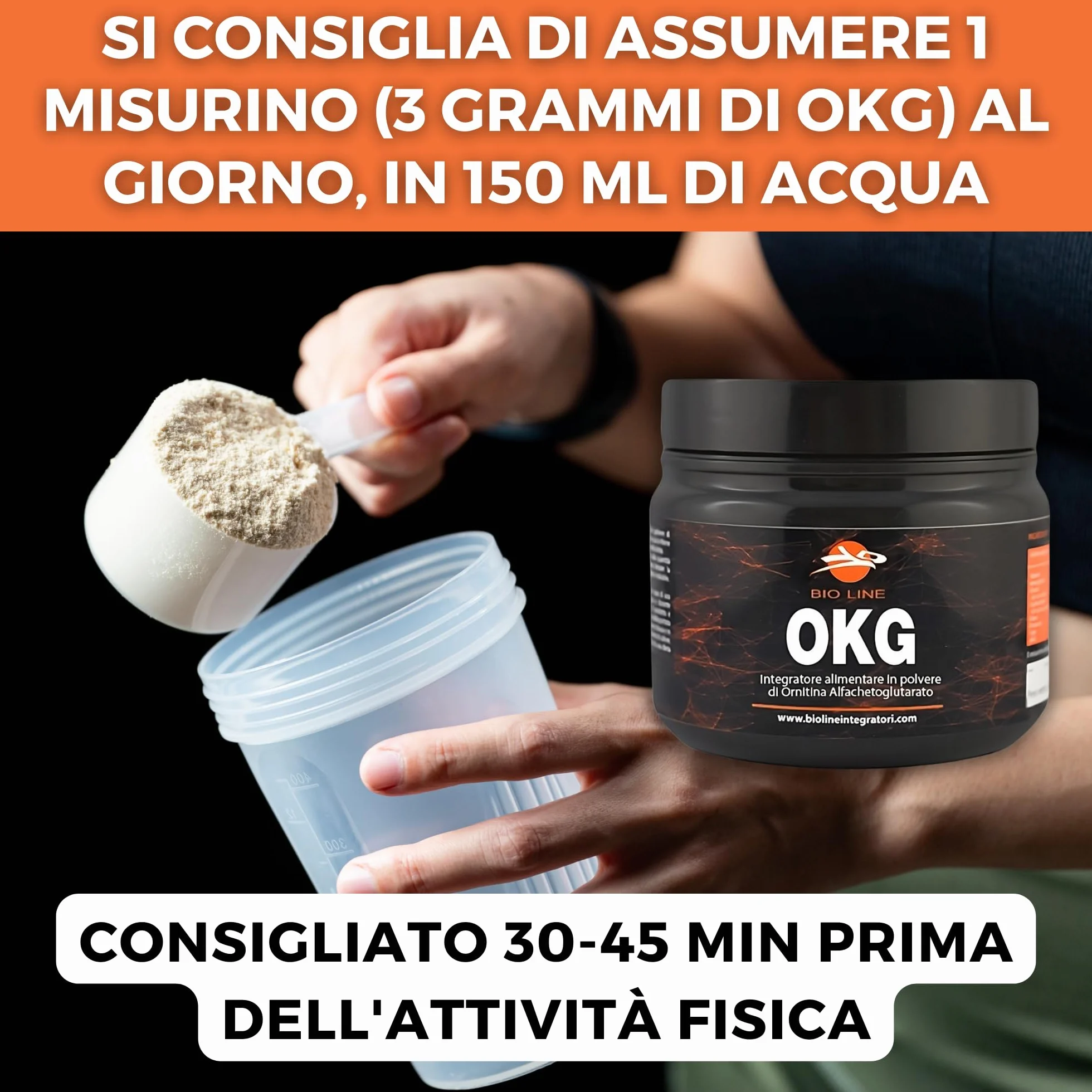 OKG POLVERE Integratore alimentare di Ornitina alfa-chetoglutarato 150 grammi