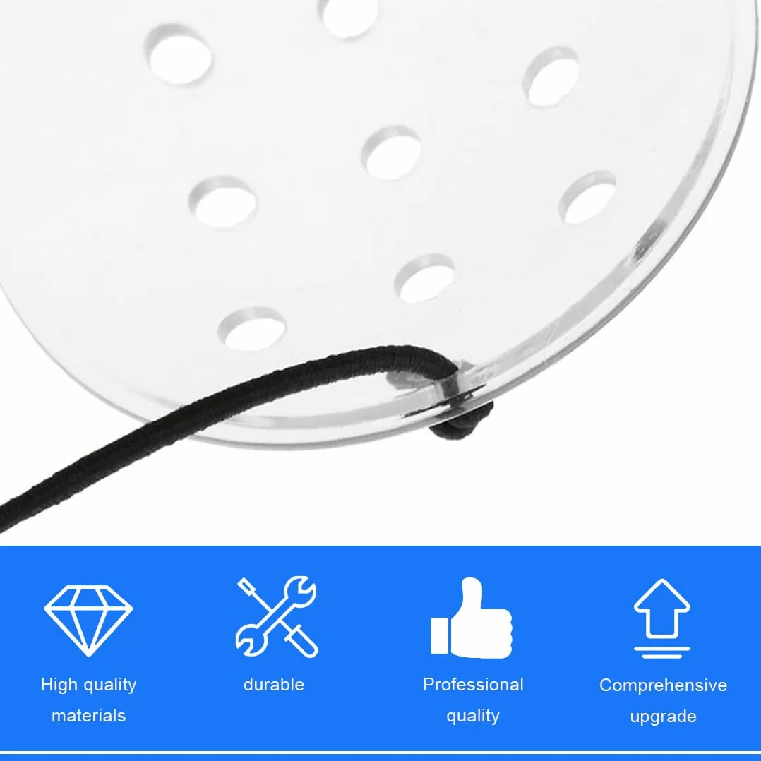 Maschera oculare trasparente porosa in plastica con retrattile traspirante 4 pezzi