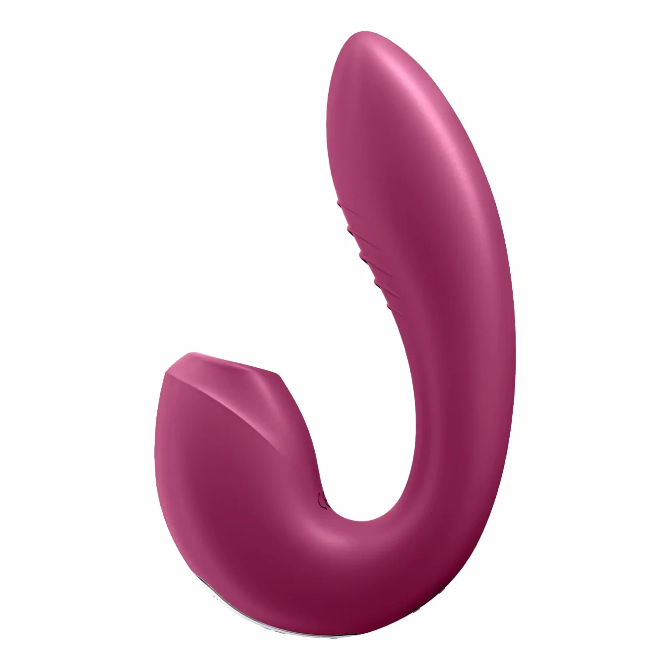 Satisfyer, vibratore a onde di pressione, Rabbit, Sunray Connect App', 15 cm, con app,impermeabile, ricaricabile, silicone delicato sulla pelle, colore:bacca