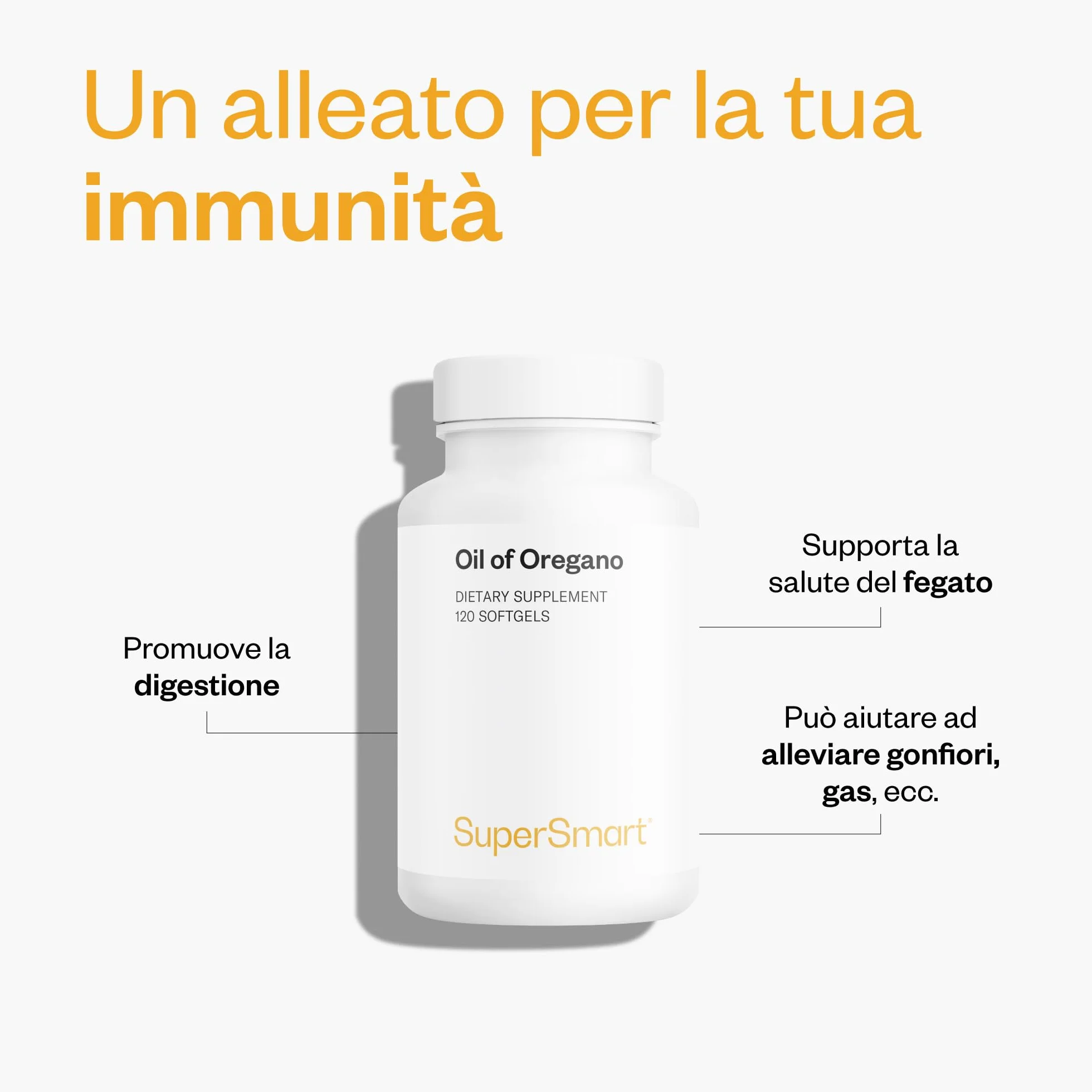 Olio essenziale di origano in capsule 70% carvacrolo SuperSmart